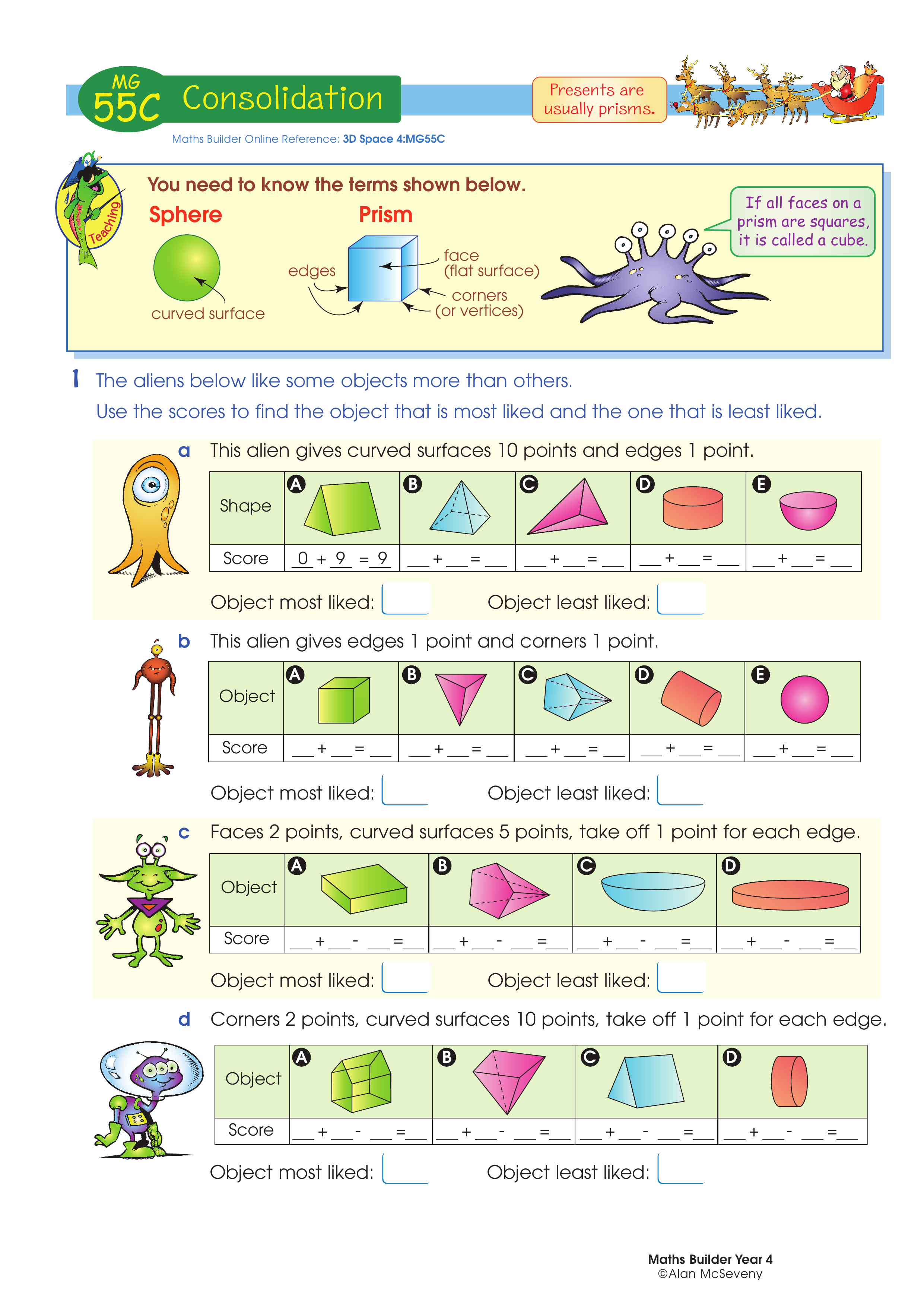Comparing 3D objects — worksheet preview