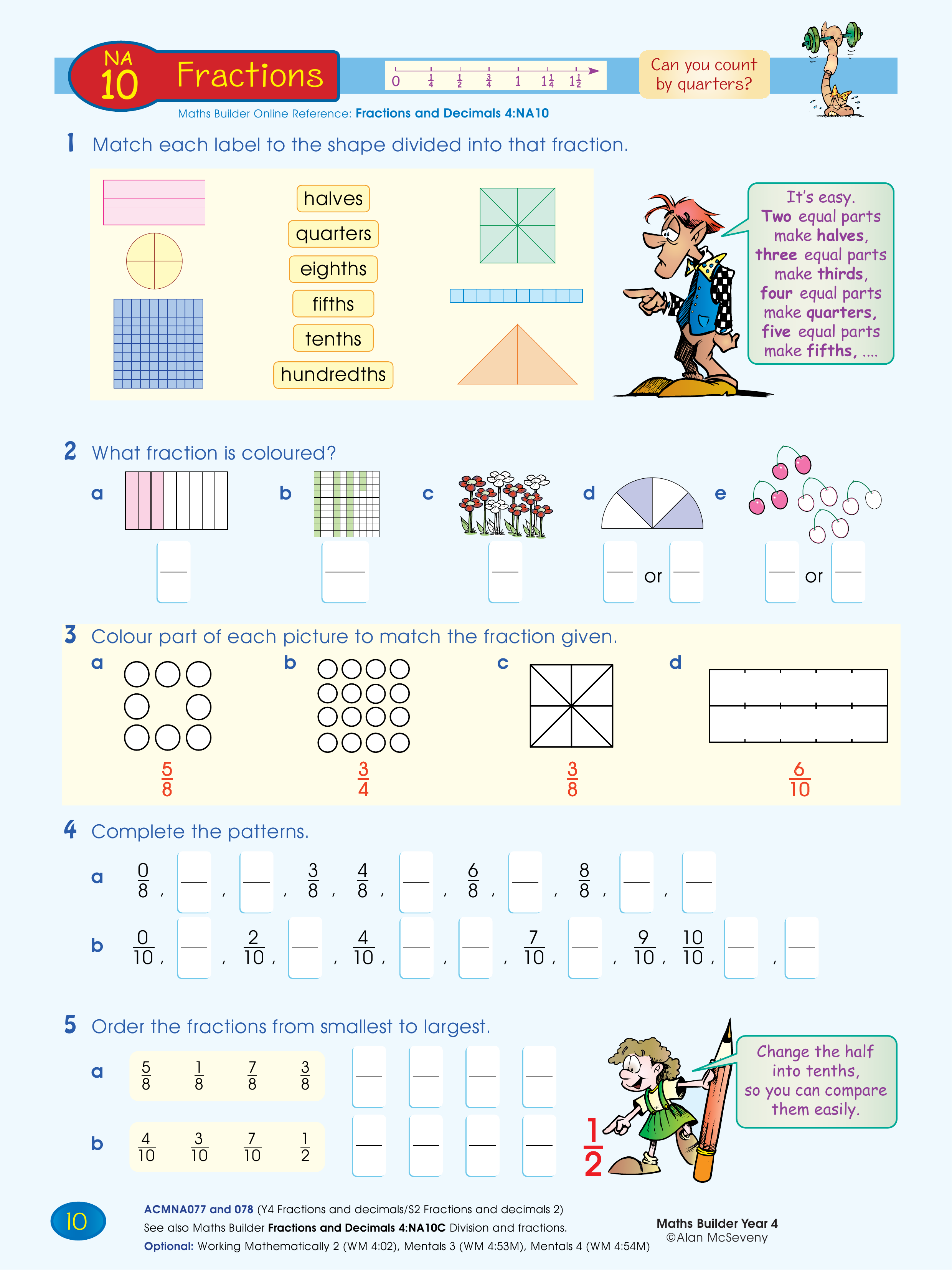 Fractions — worksheet preview