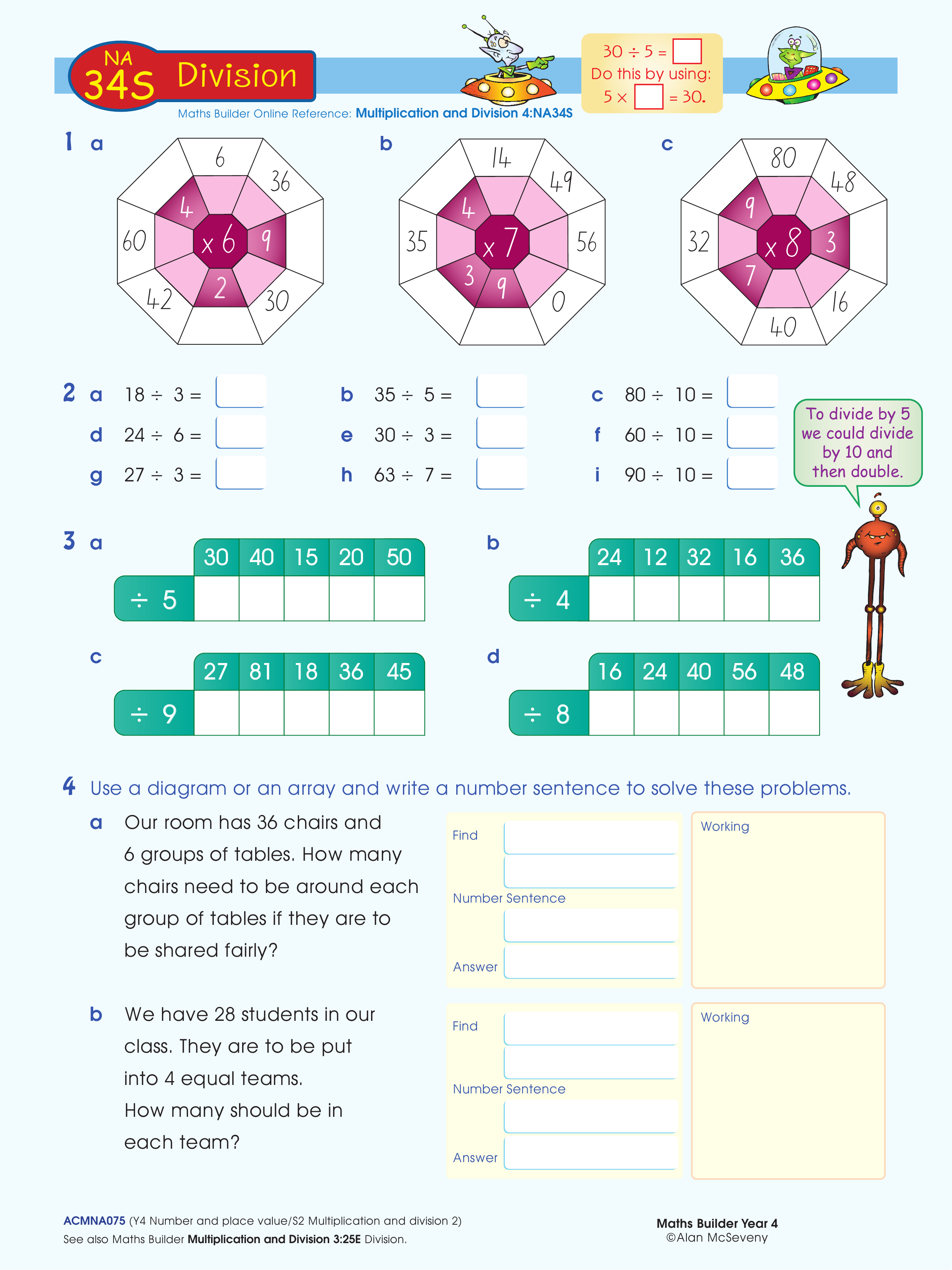 Division — worksheet preview