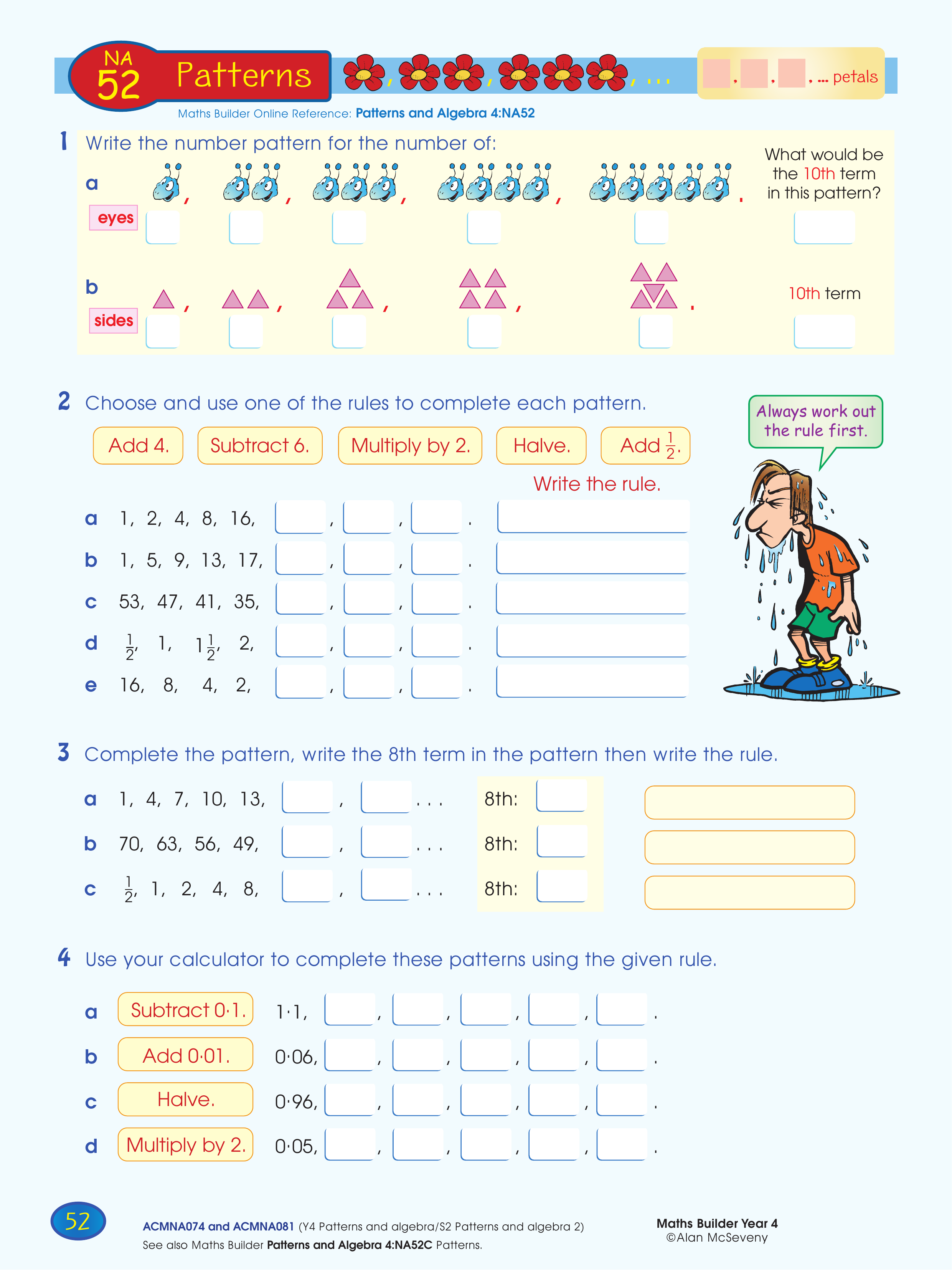 Patterns — worksheet preview