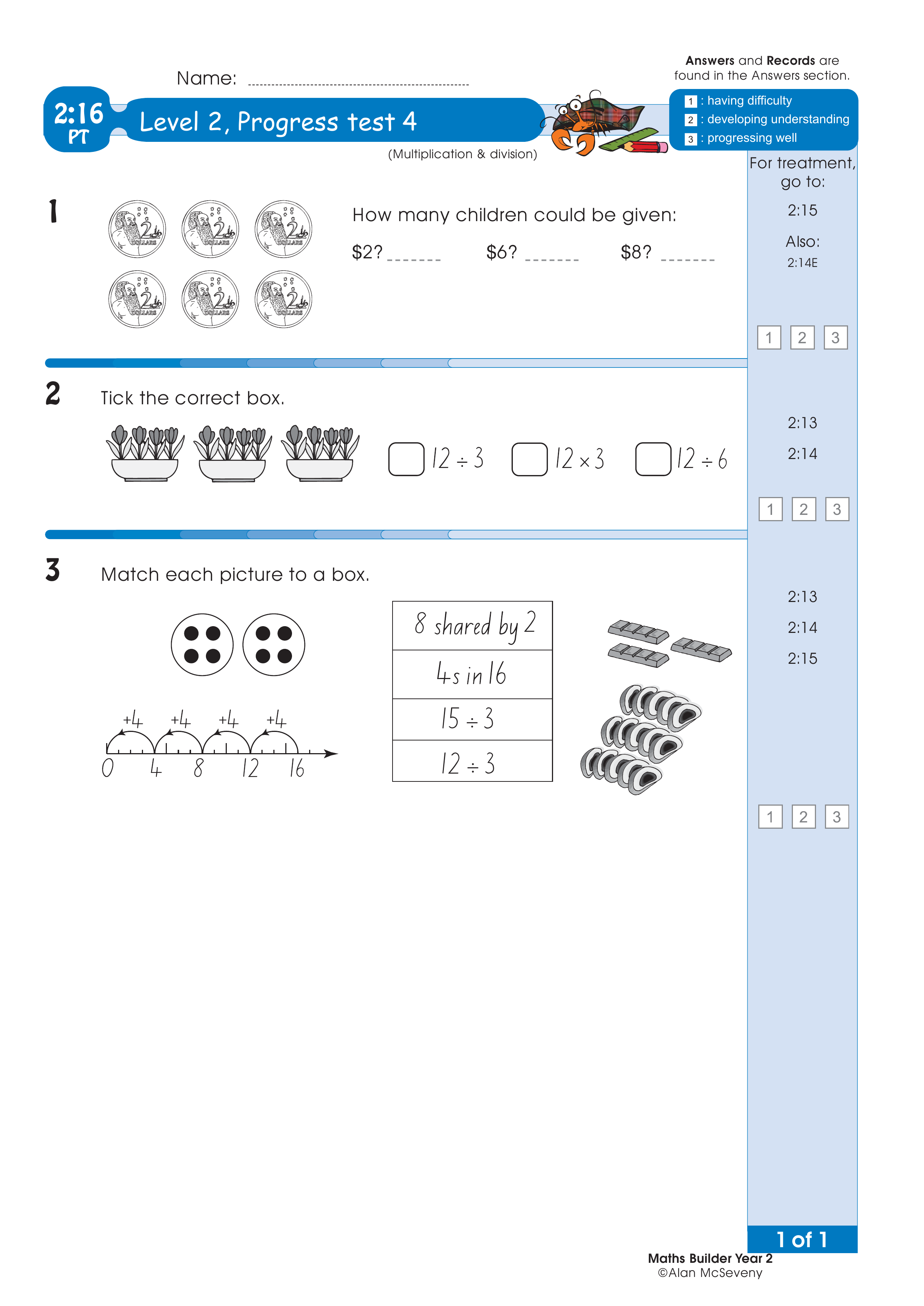 Progress test — worksheet preview