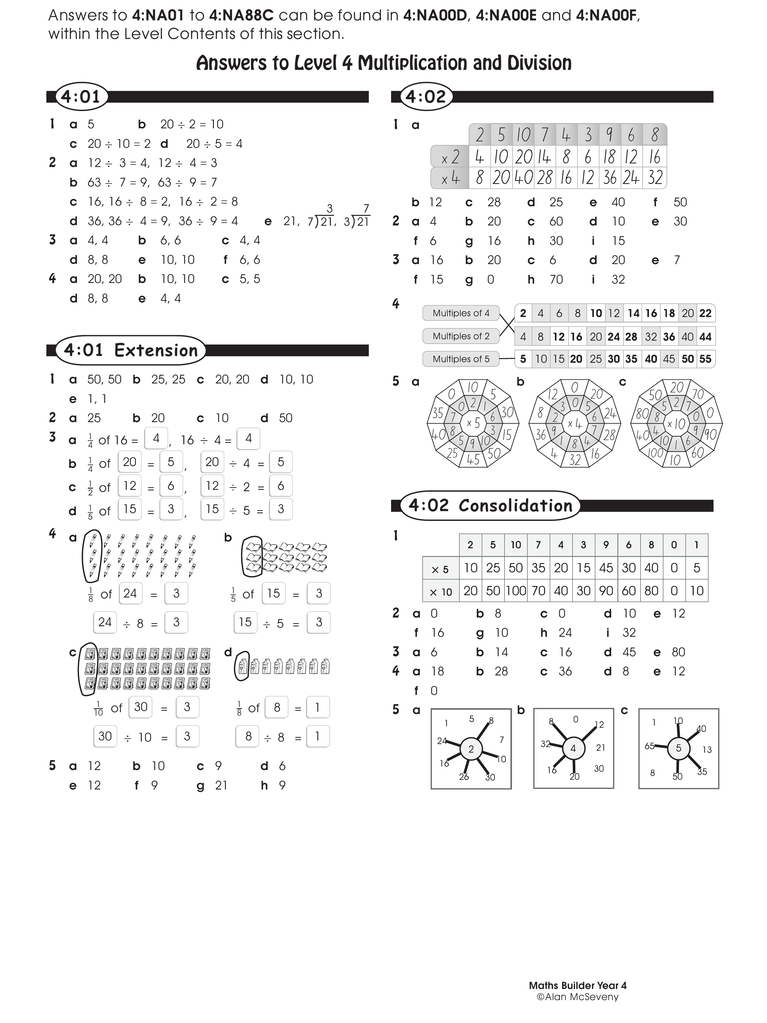 Answers — worksheet preview
