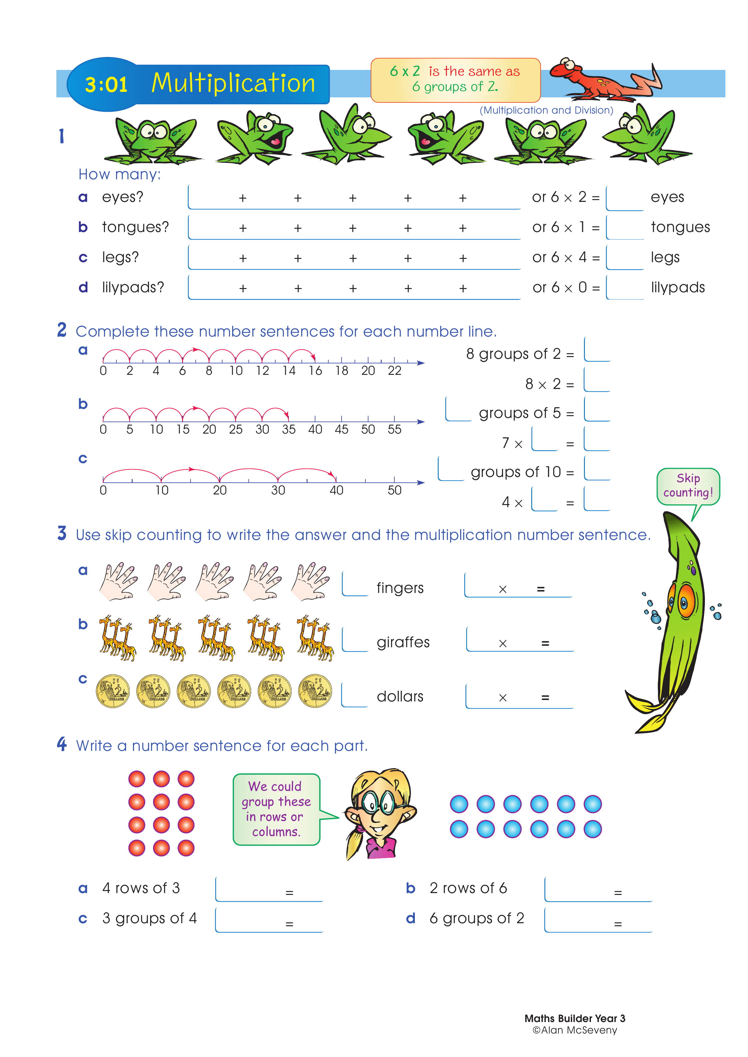 Multiplication — worksheet preview