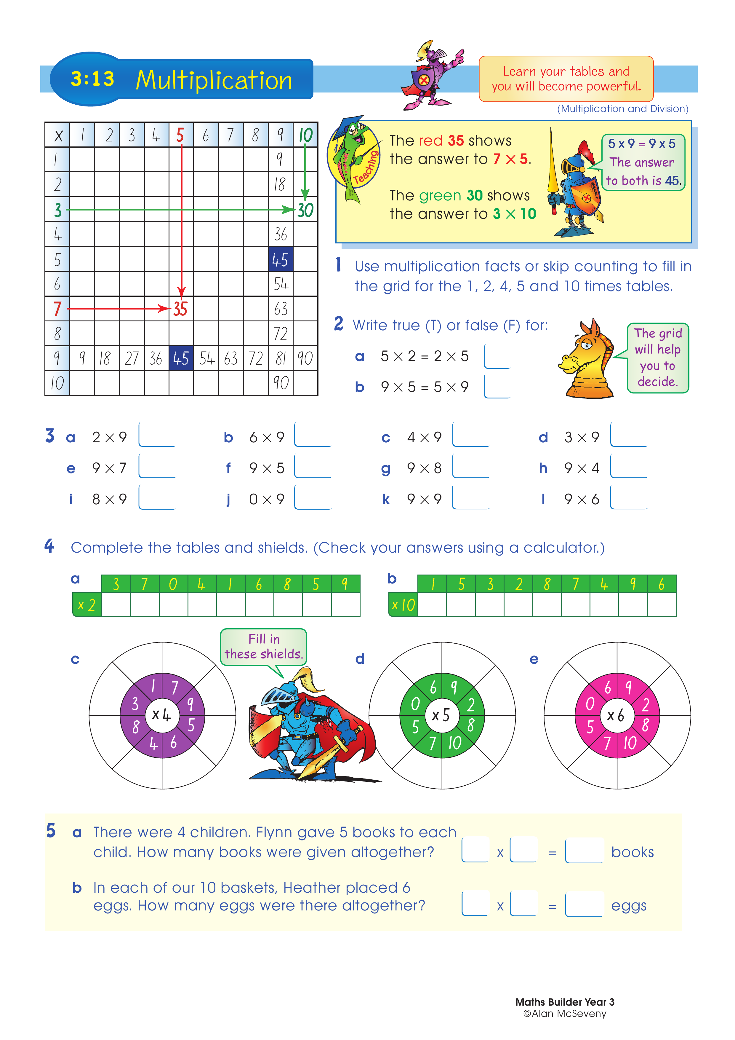 Multiplication — worksheet preview