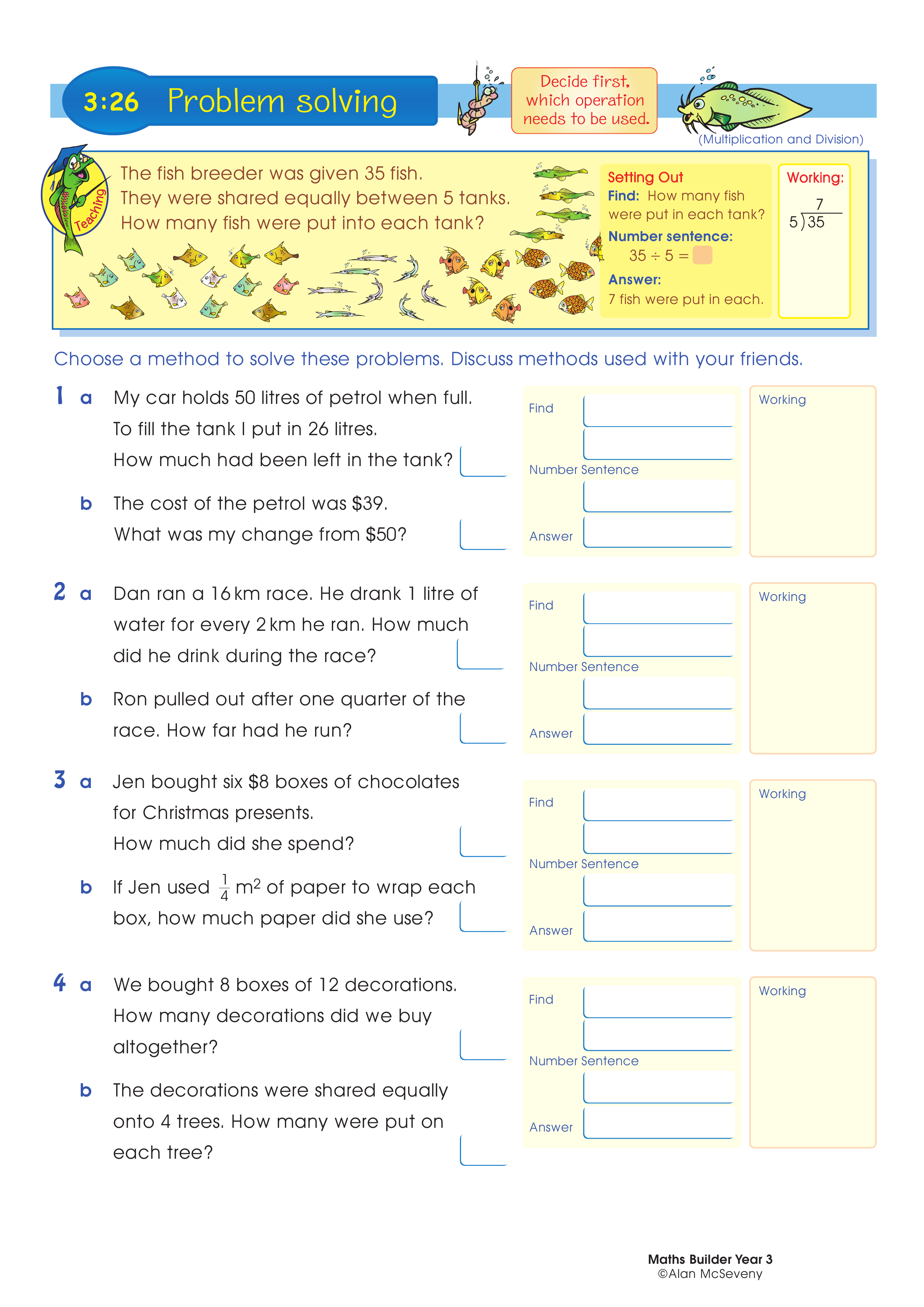 Problem solving — worksheet preview