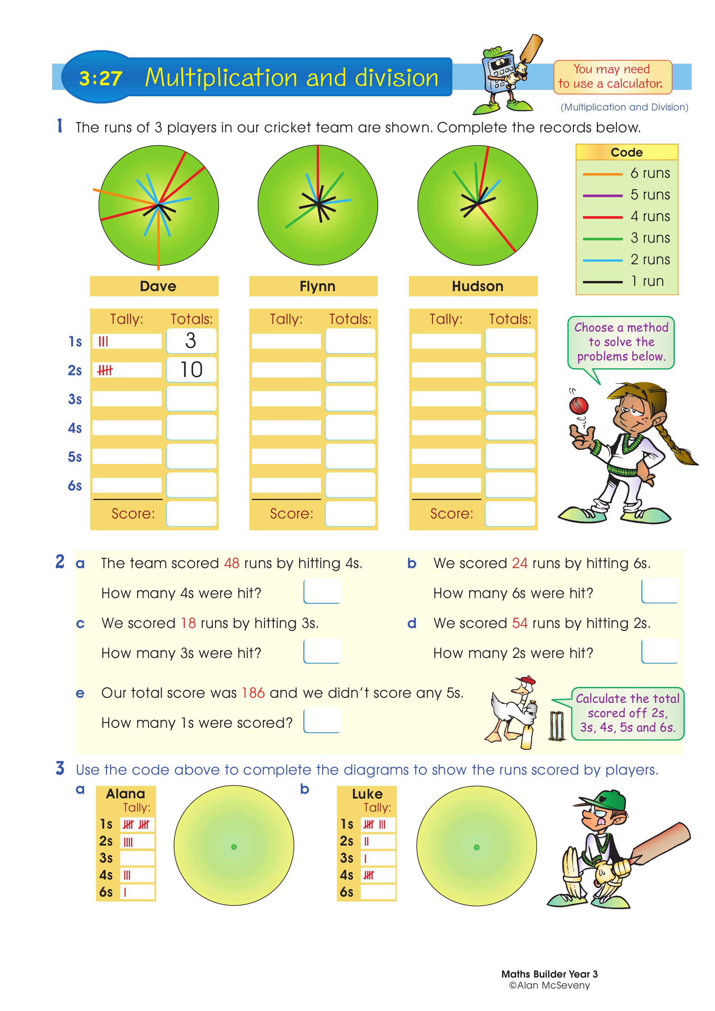 Multiplication and division — worksheet preview