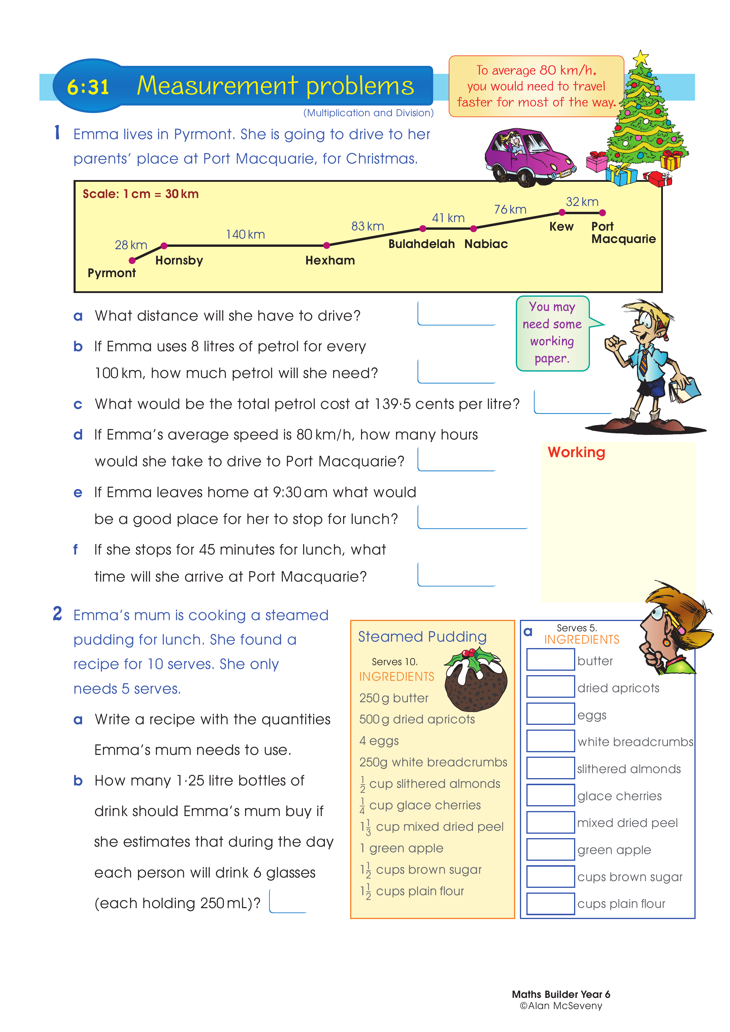 Measurement problems — worksheet preview