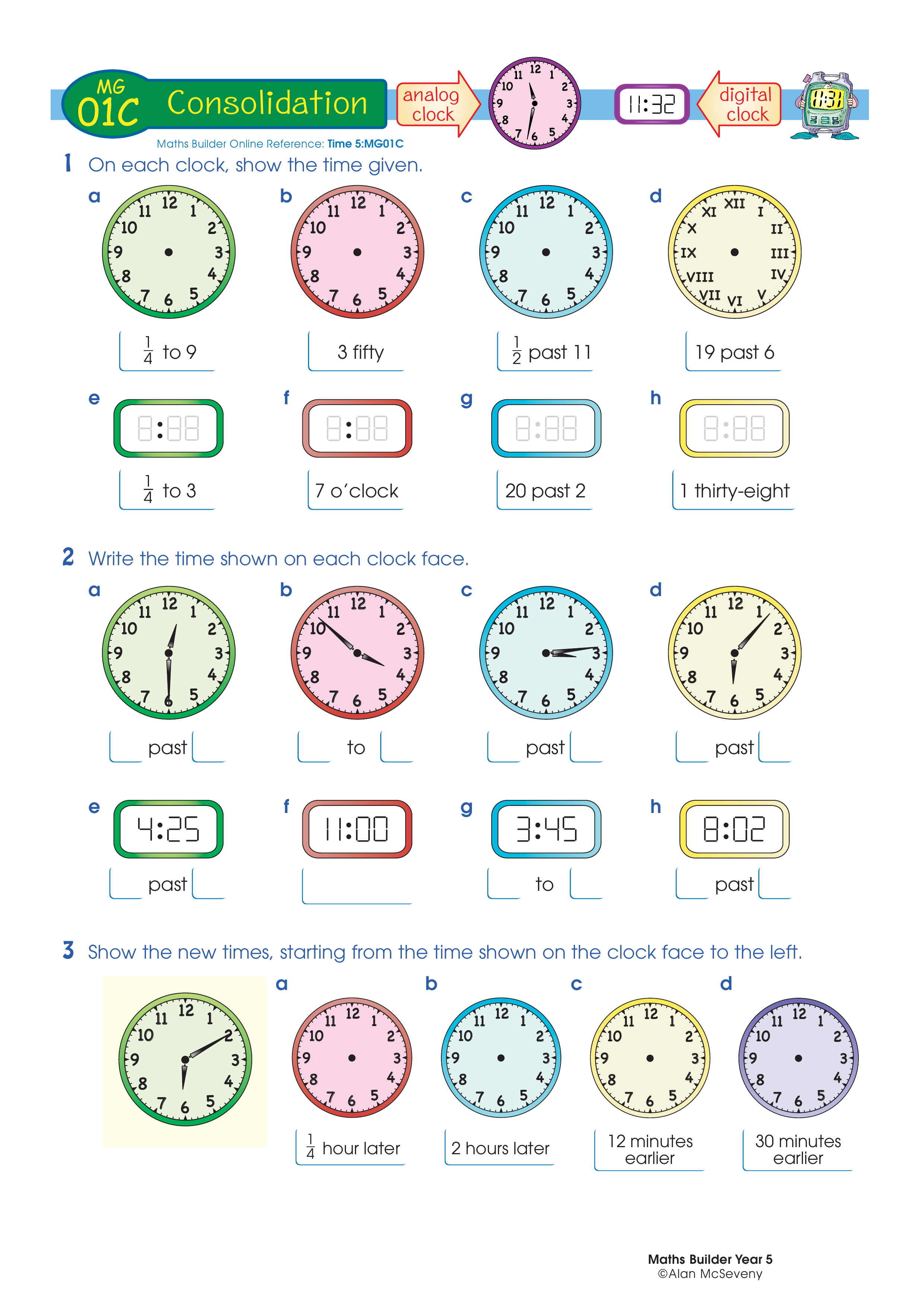 Time — worksheet preview