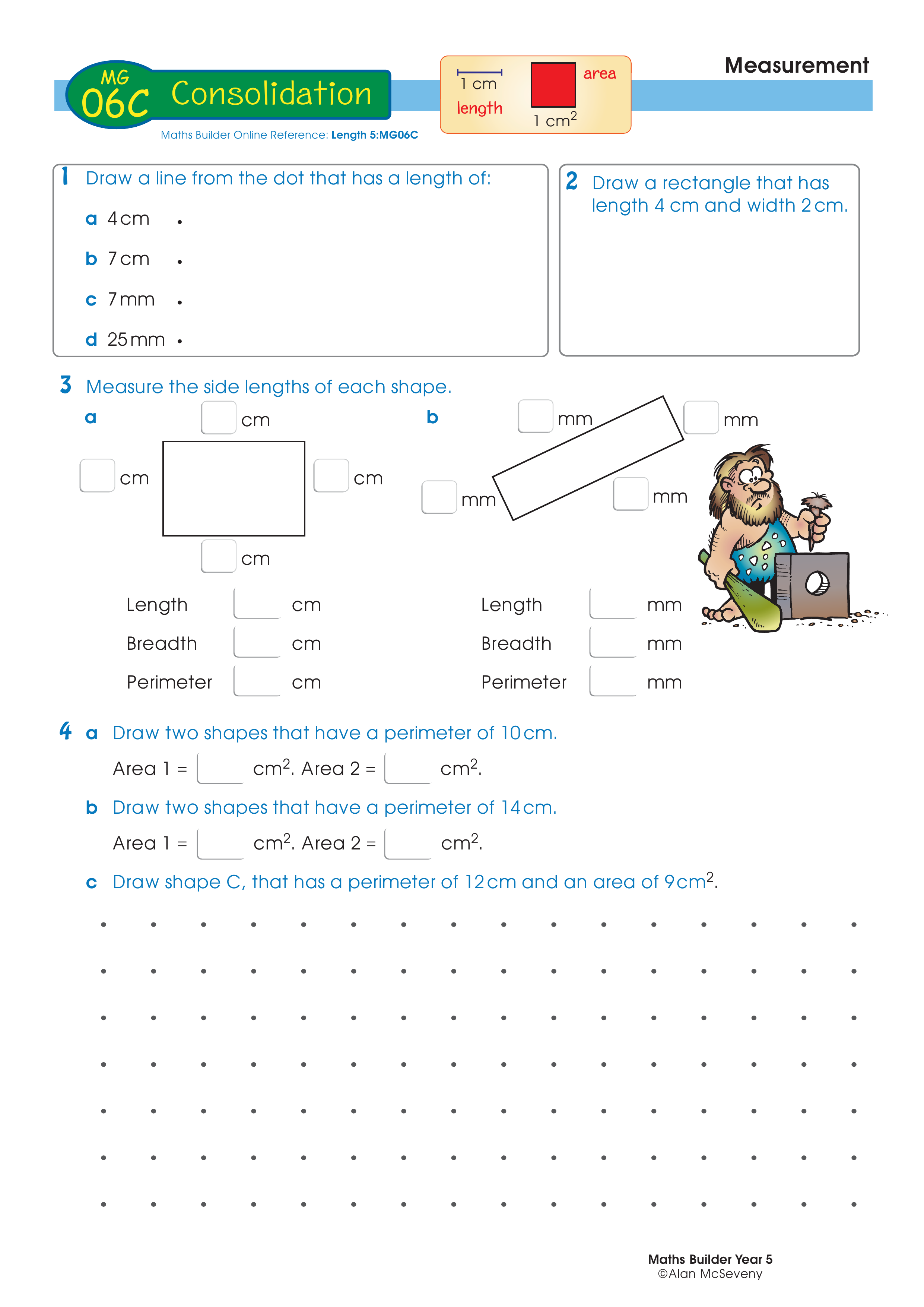 Measurement — worksheet preview