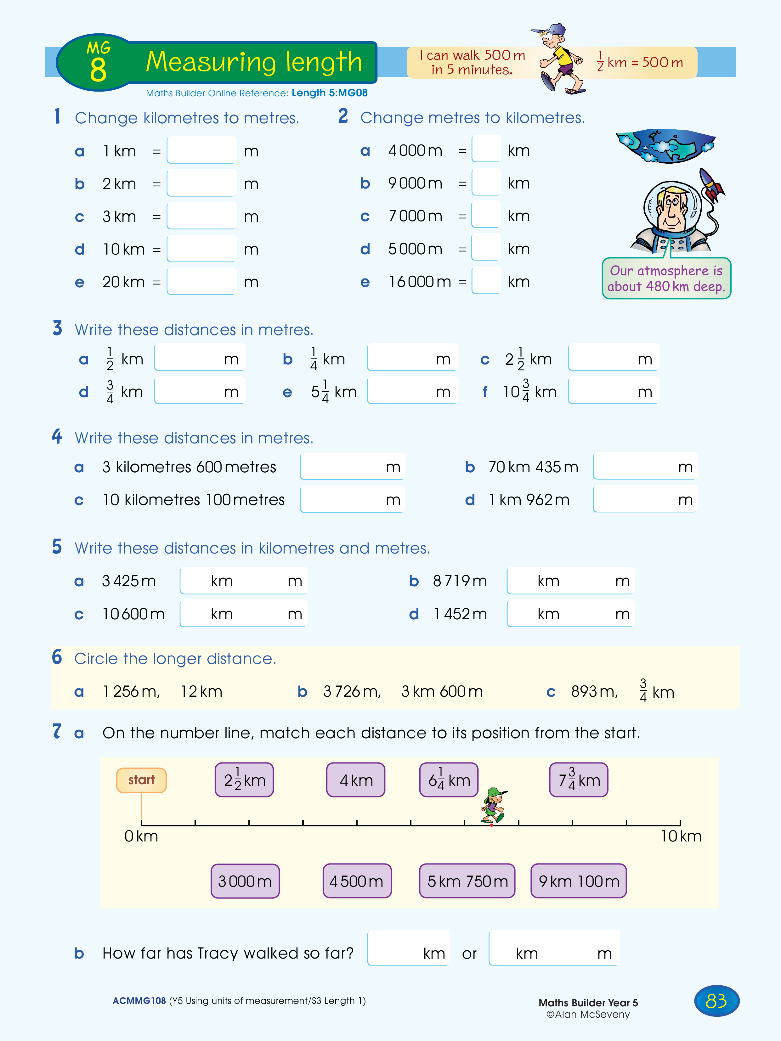 Measuring length — worksheet preview