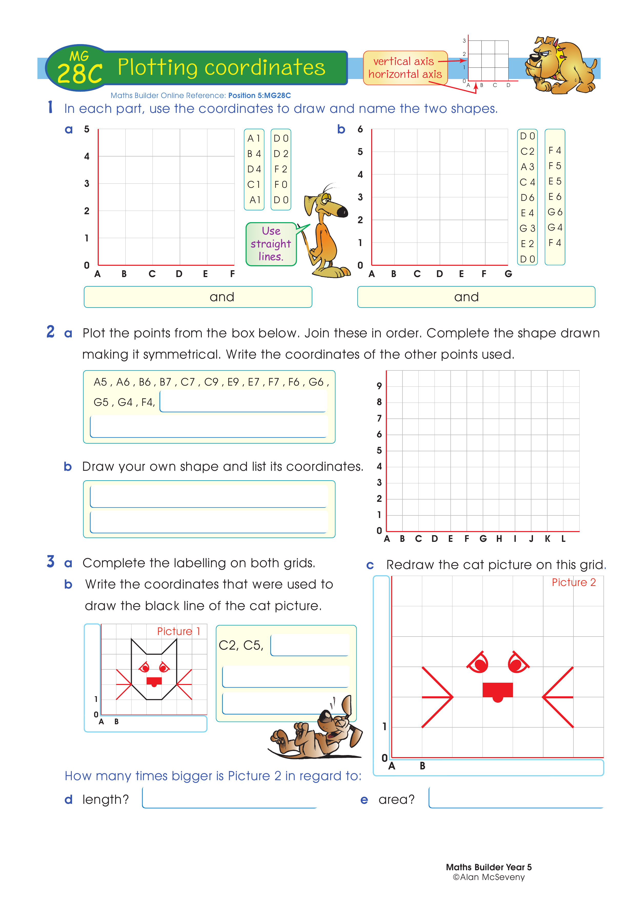 Plotting coordinates — worksheet preview