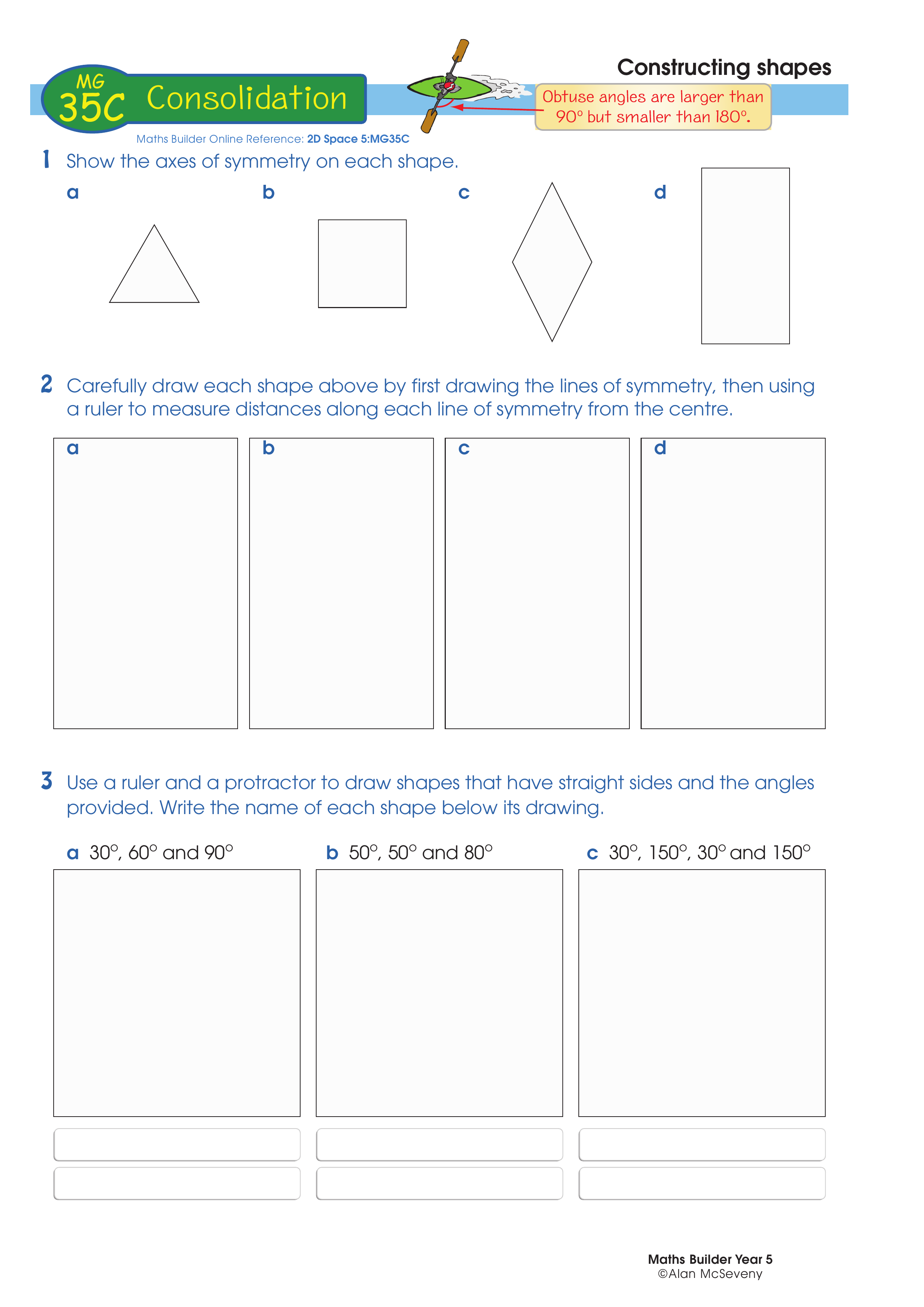 Constructing shapes — worksheet preview