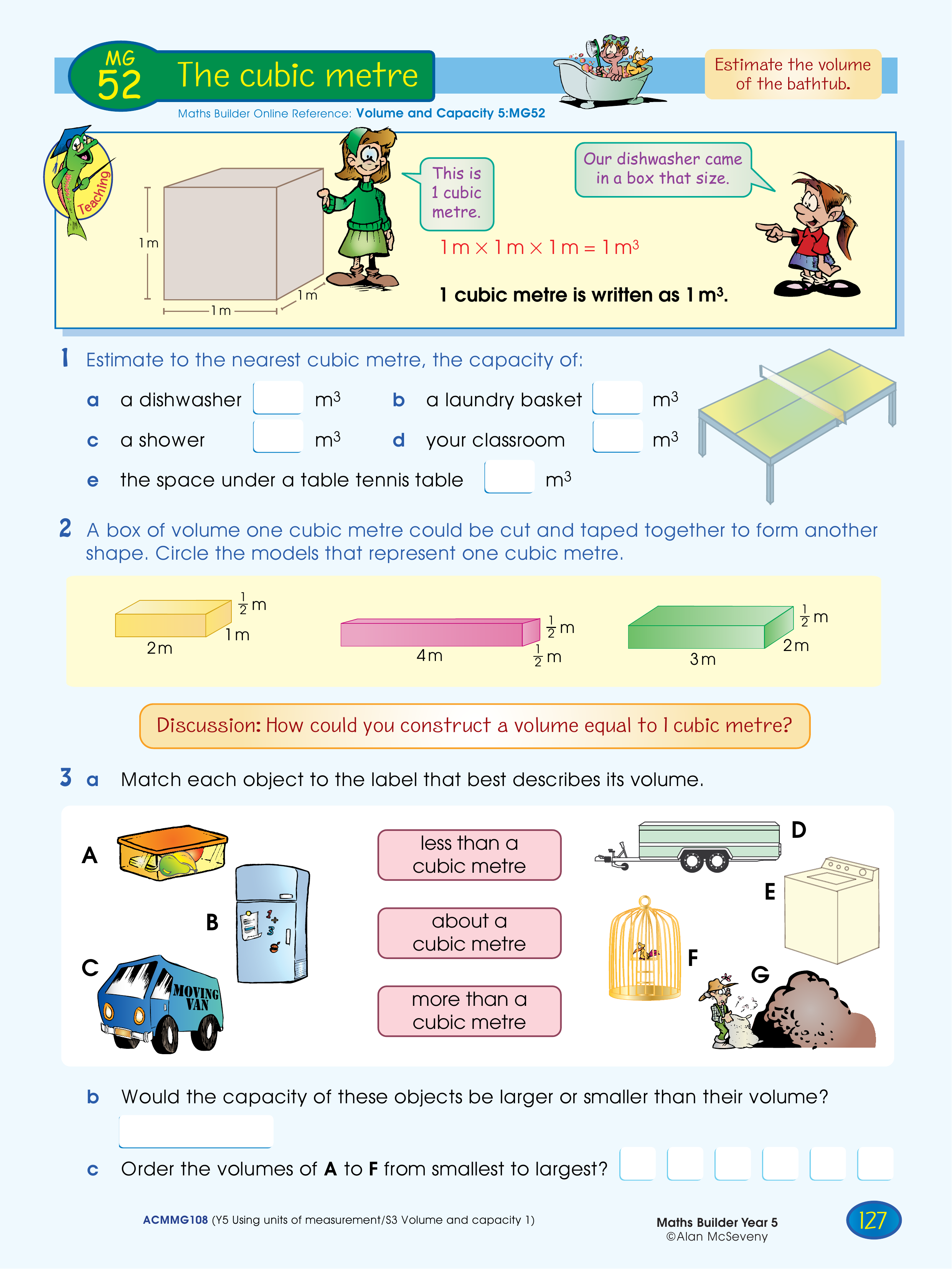 The cubic metre — worksheet preview