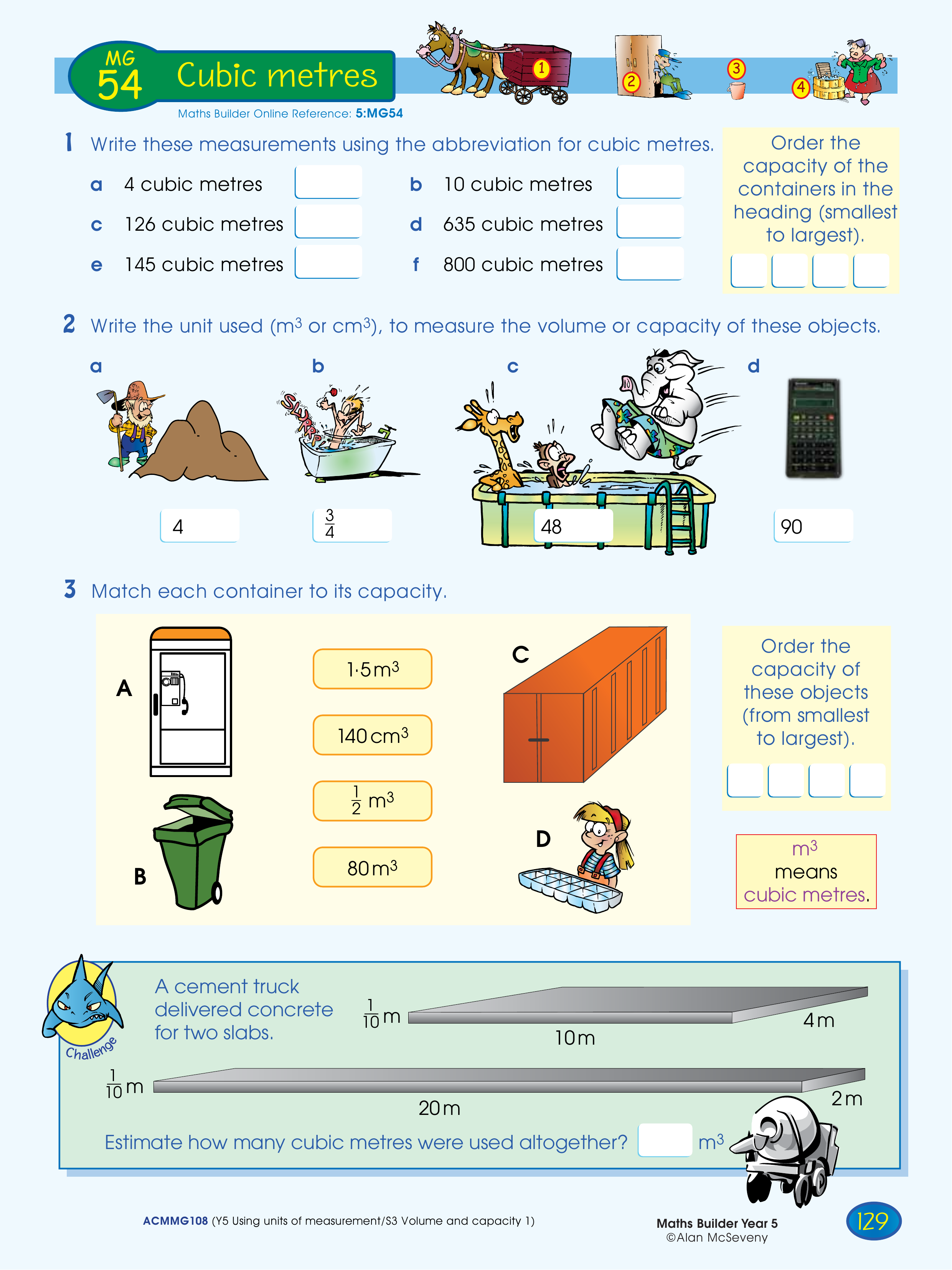 Cubic metres — worksheet preview
