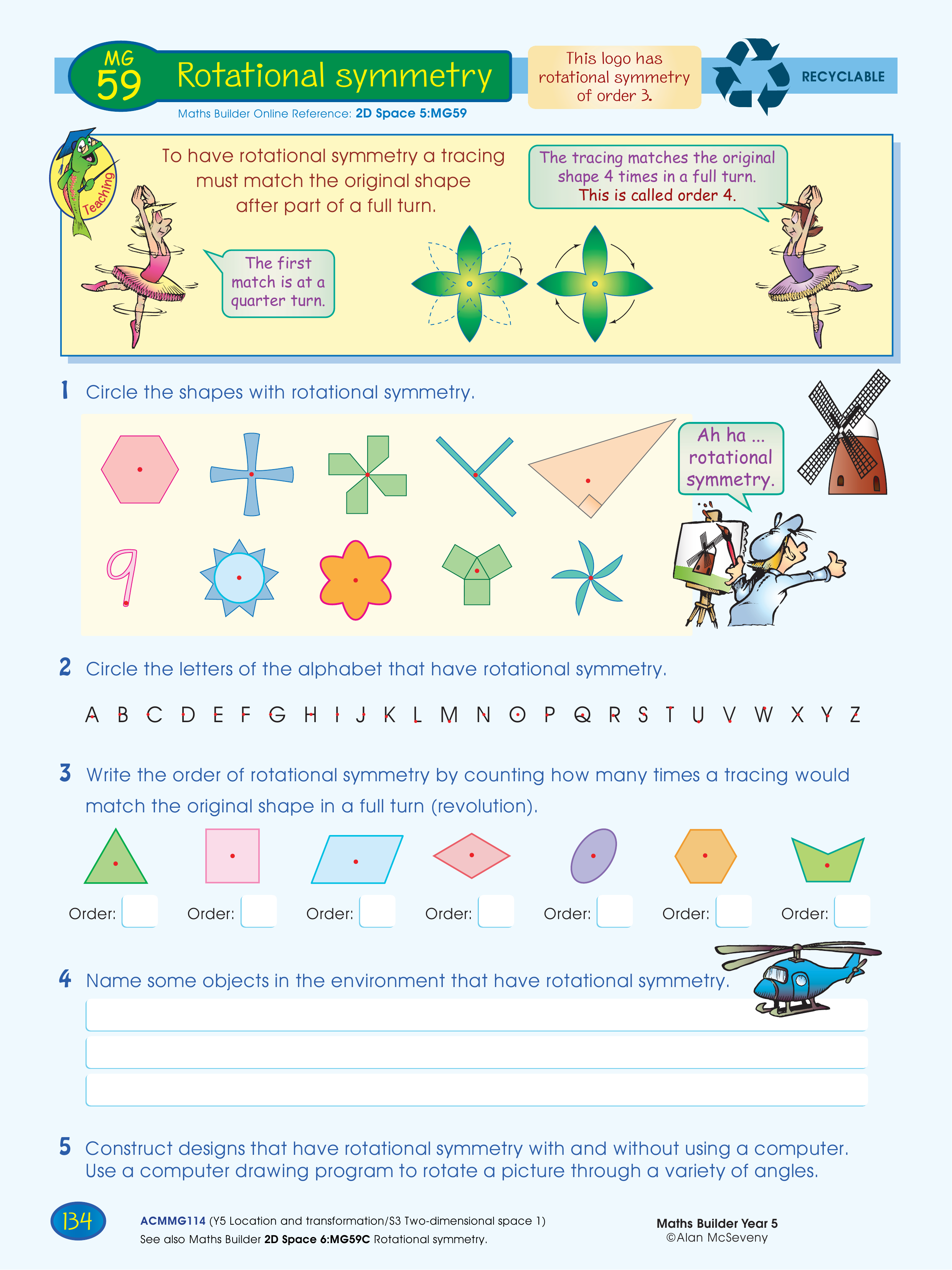 Rotational symmetry — worksheet preview