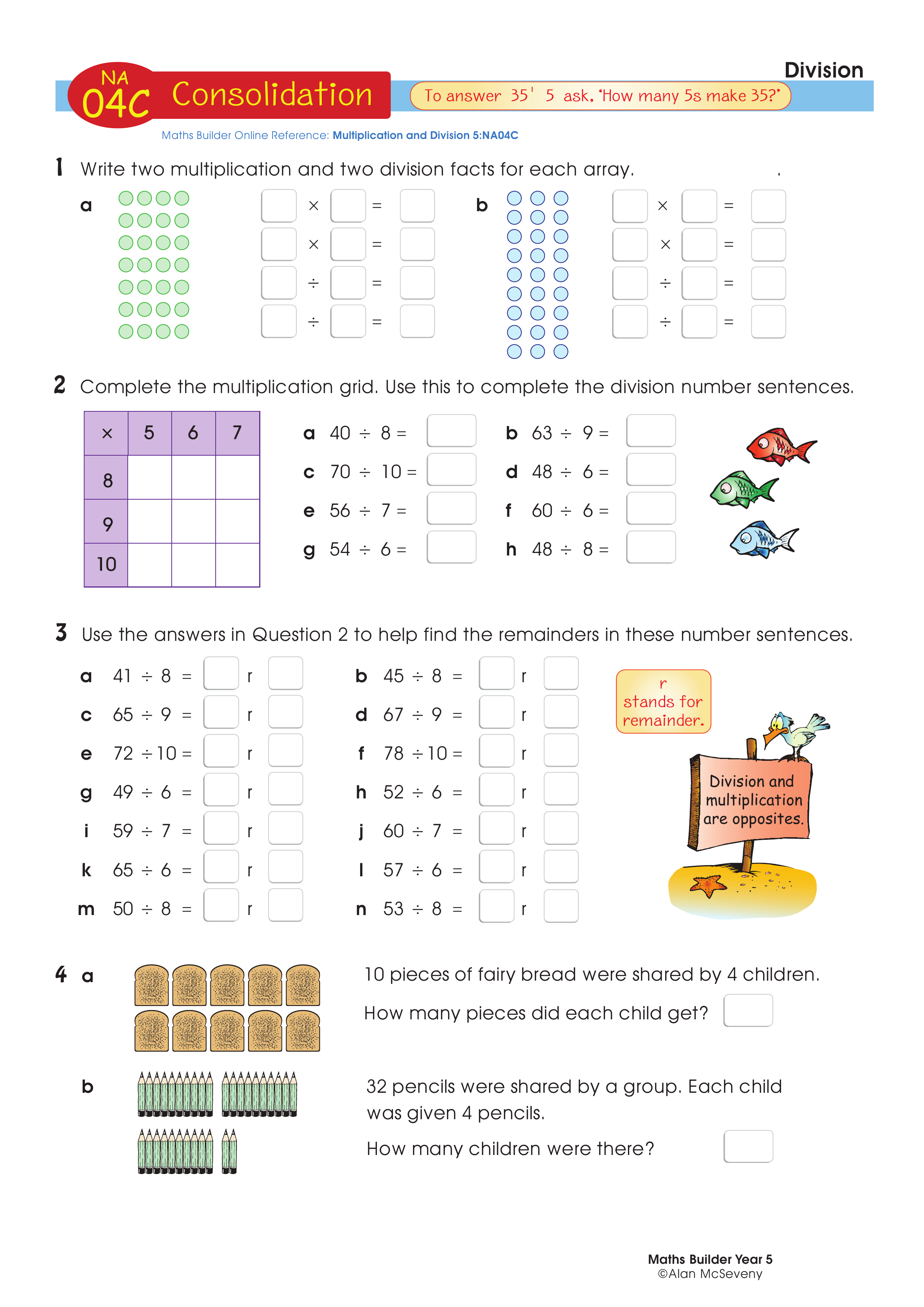 Division — worksheet preview