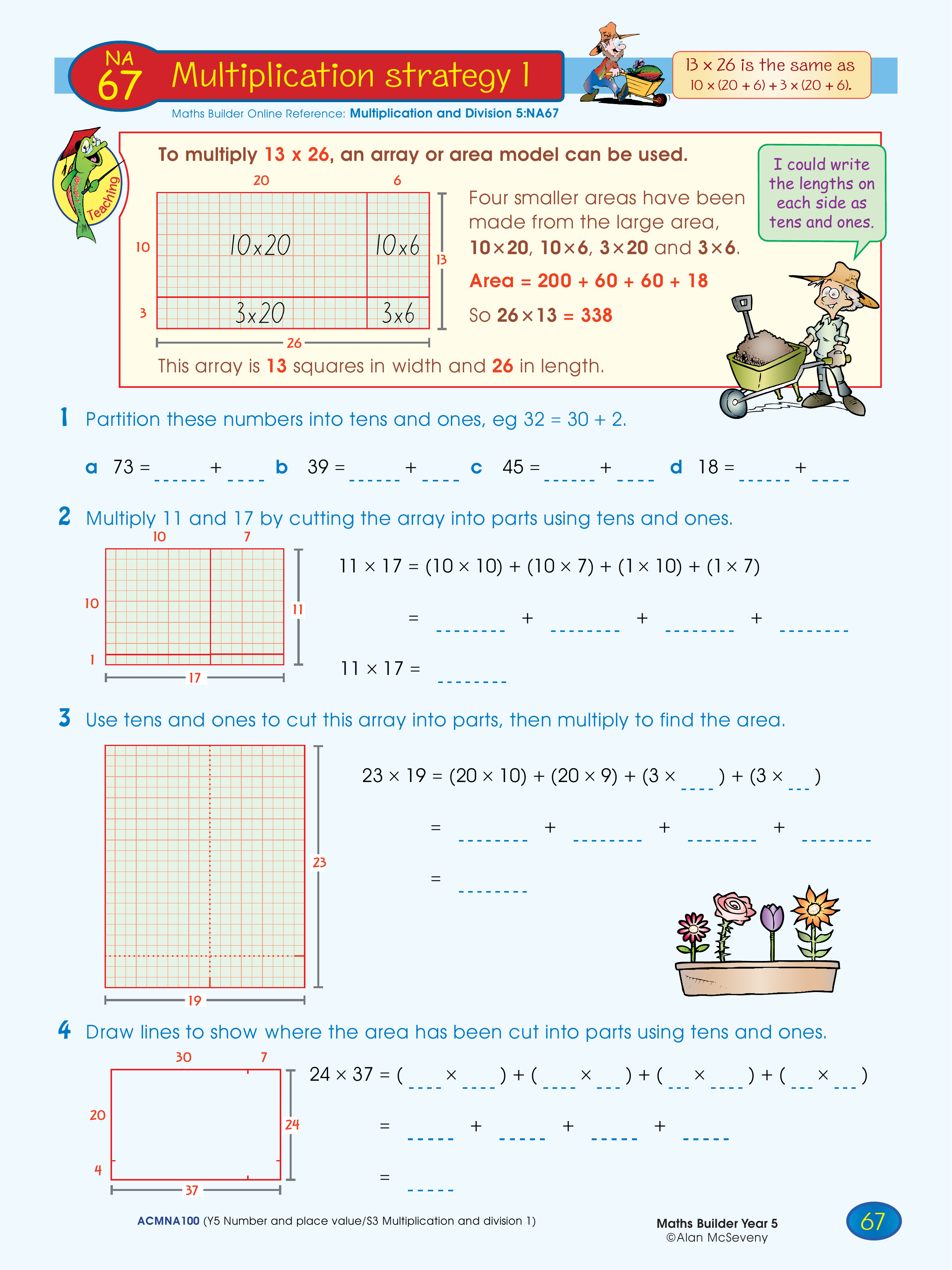 Multiplication strategy 1 — worksheet preview