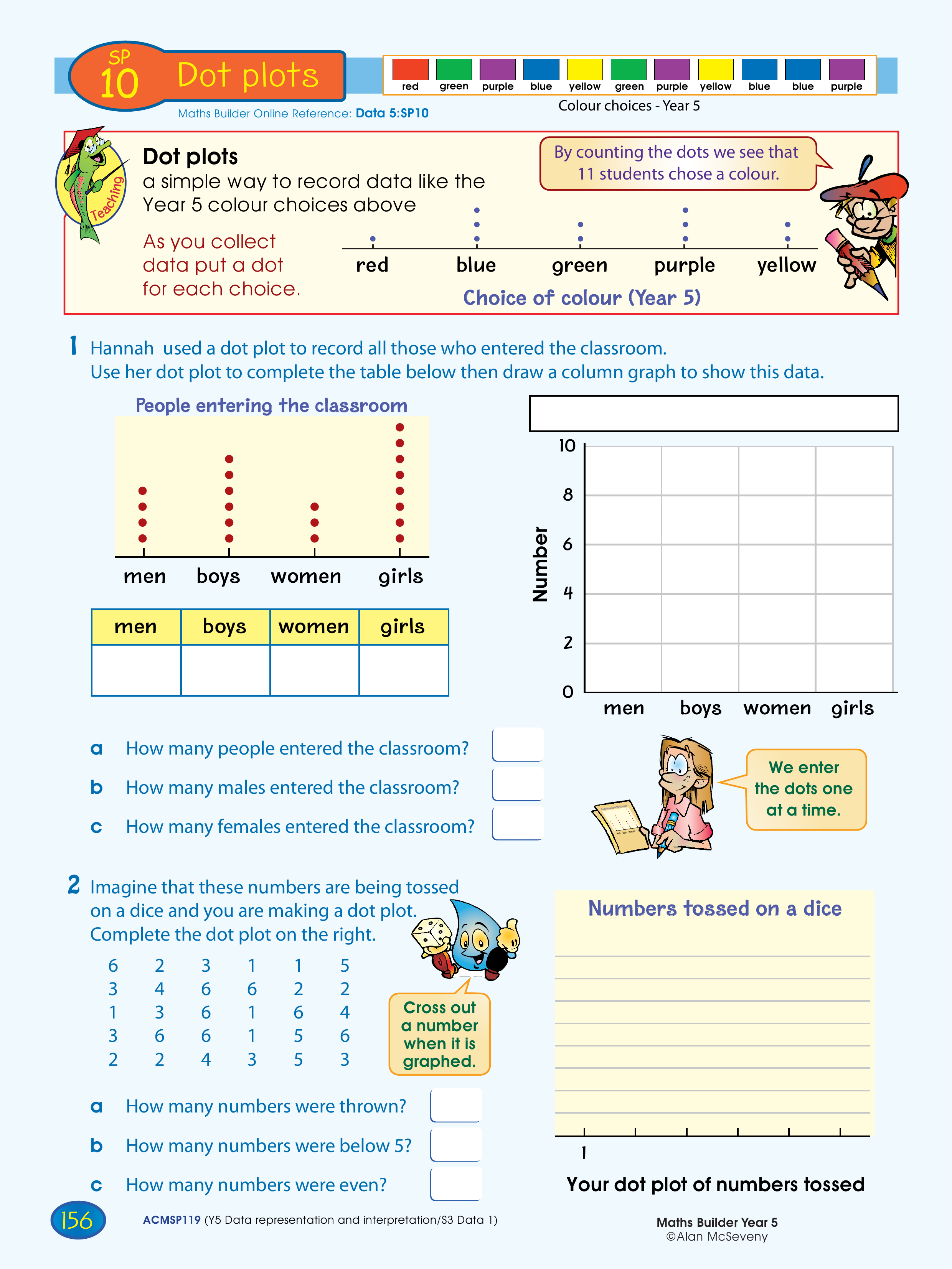 Dot plots — worksheet preview