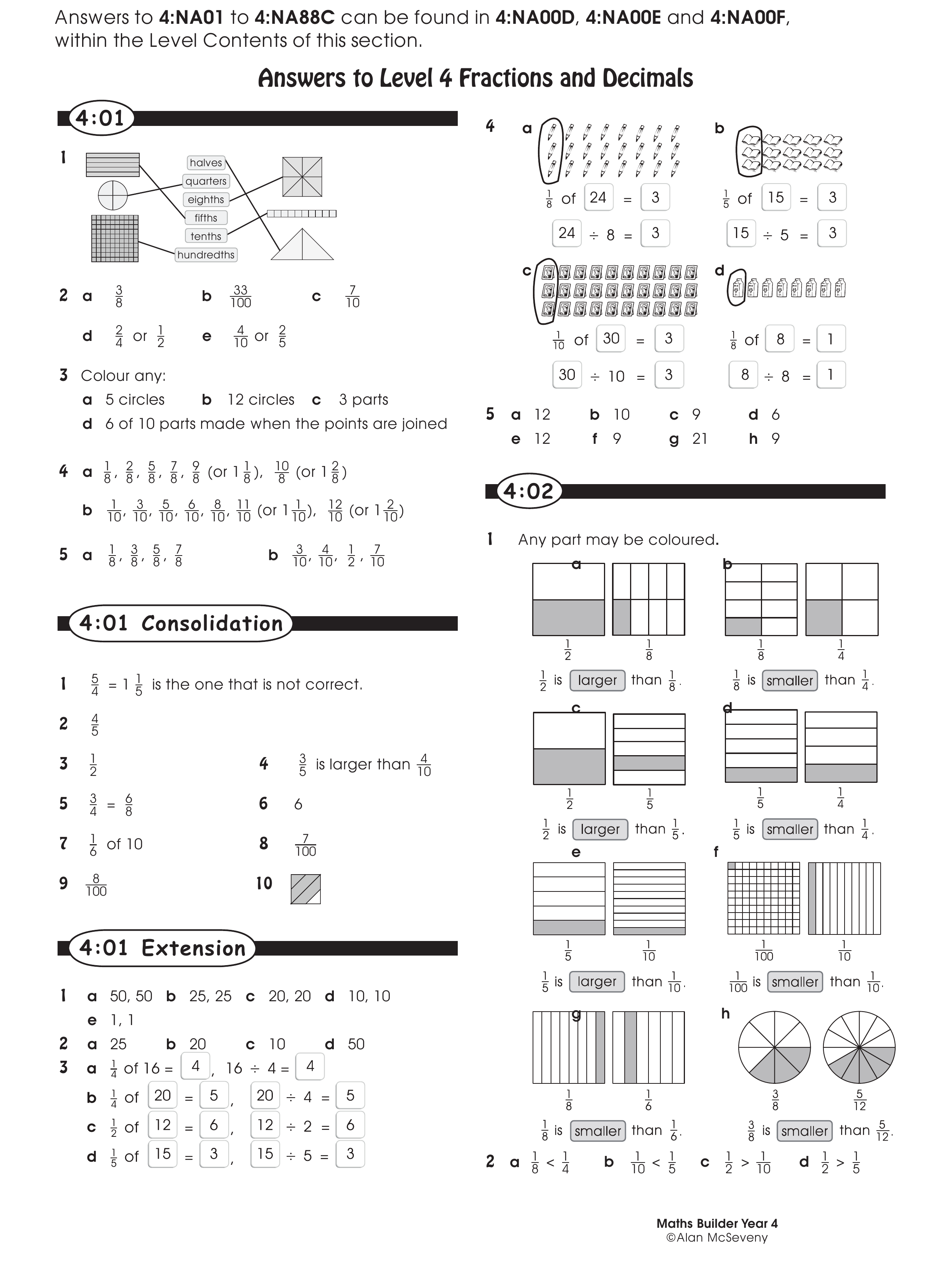 Answers — worksheet preview