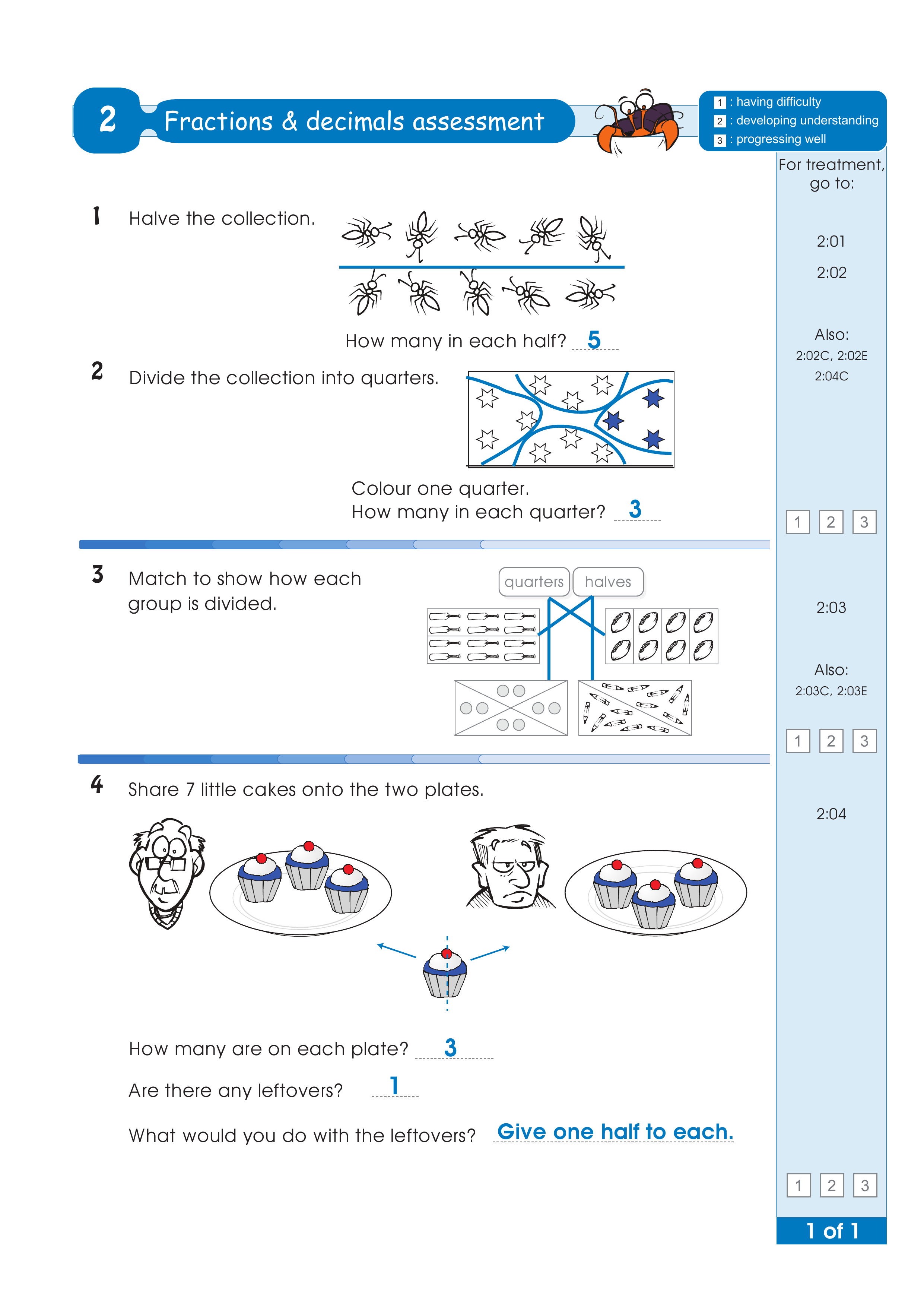 Assessment test answers — worksheet preview