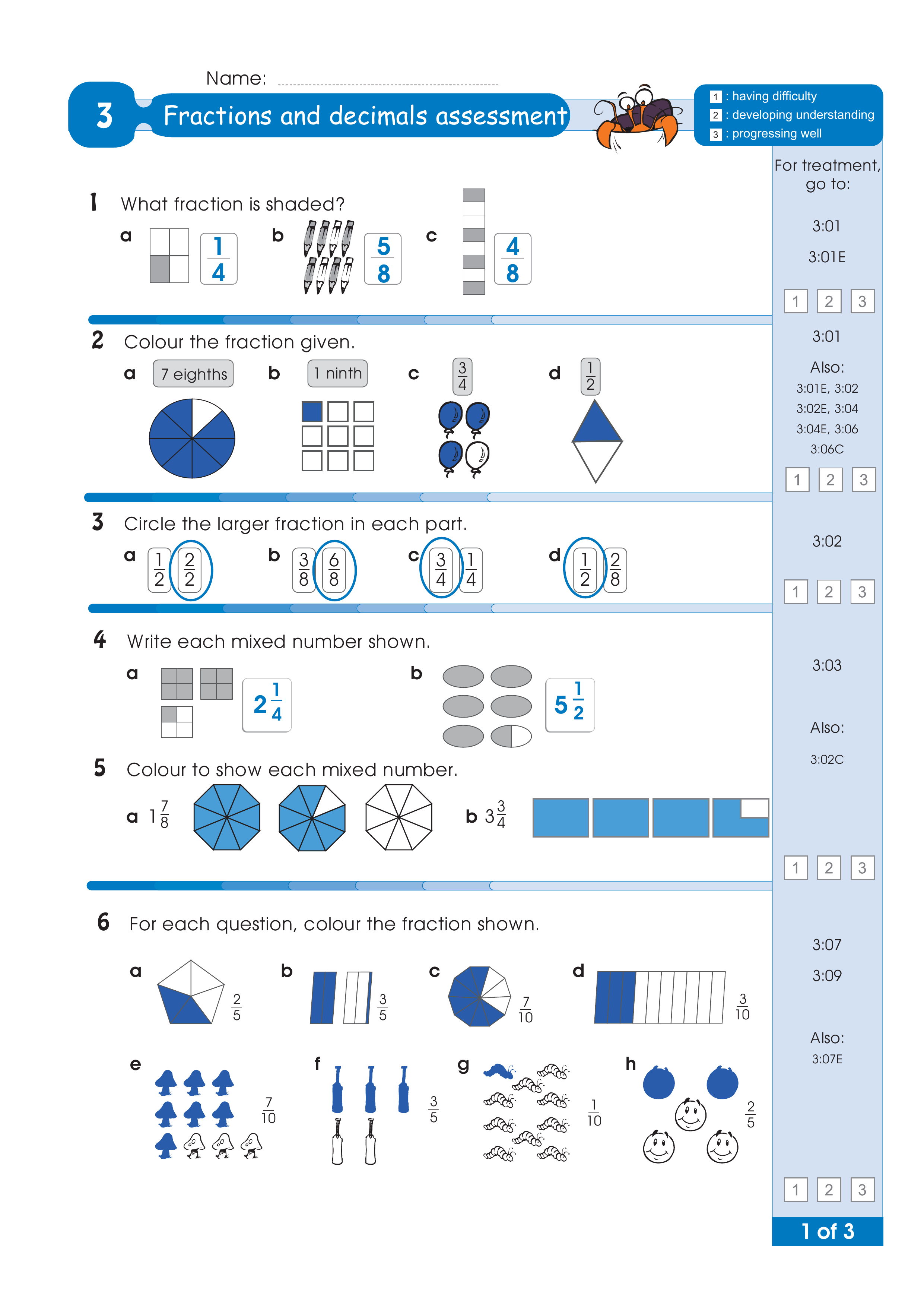 Assessment test answers — worksheet preview