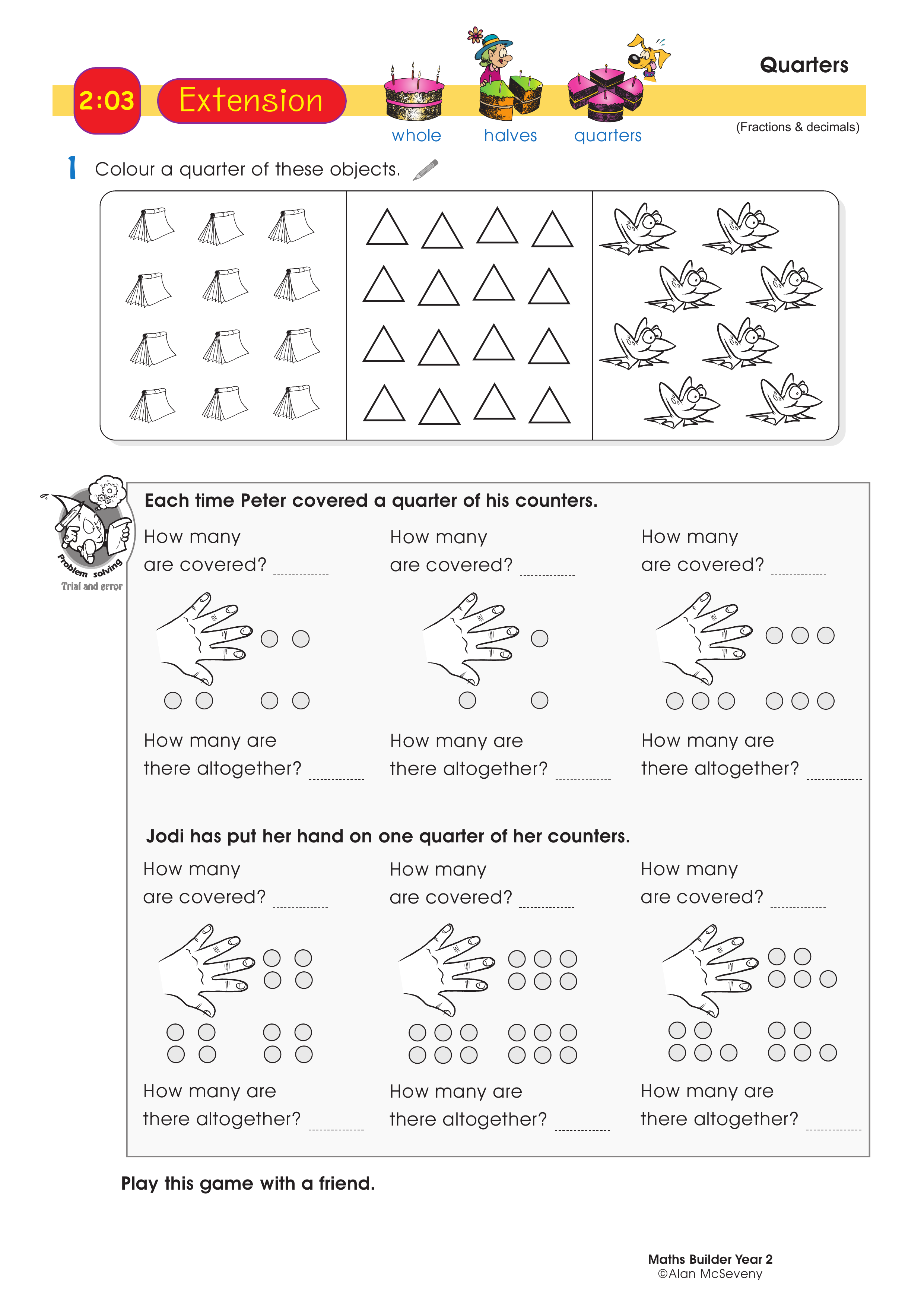 Quarters — worksheet preview
