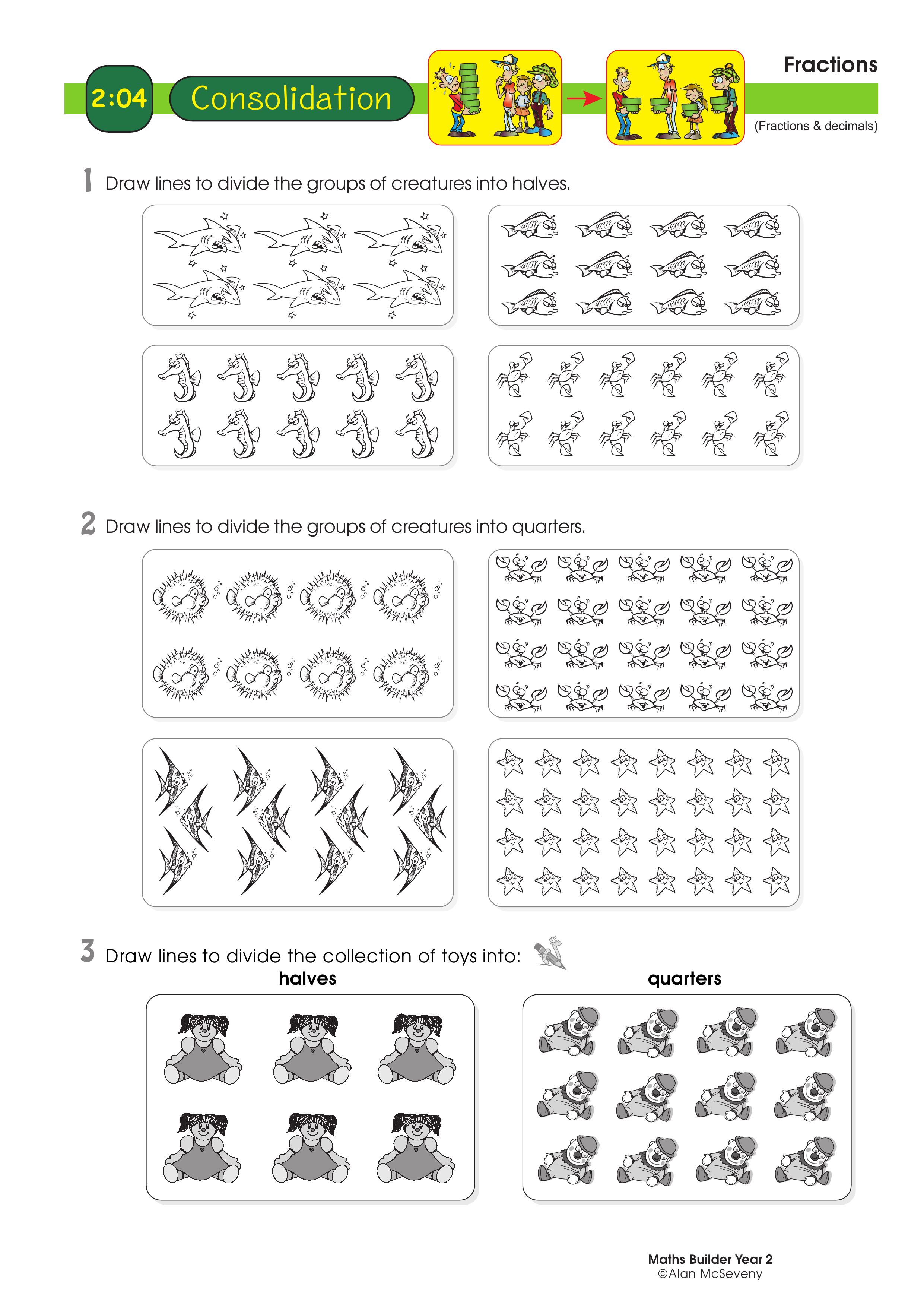 Fractions — worksheet preview