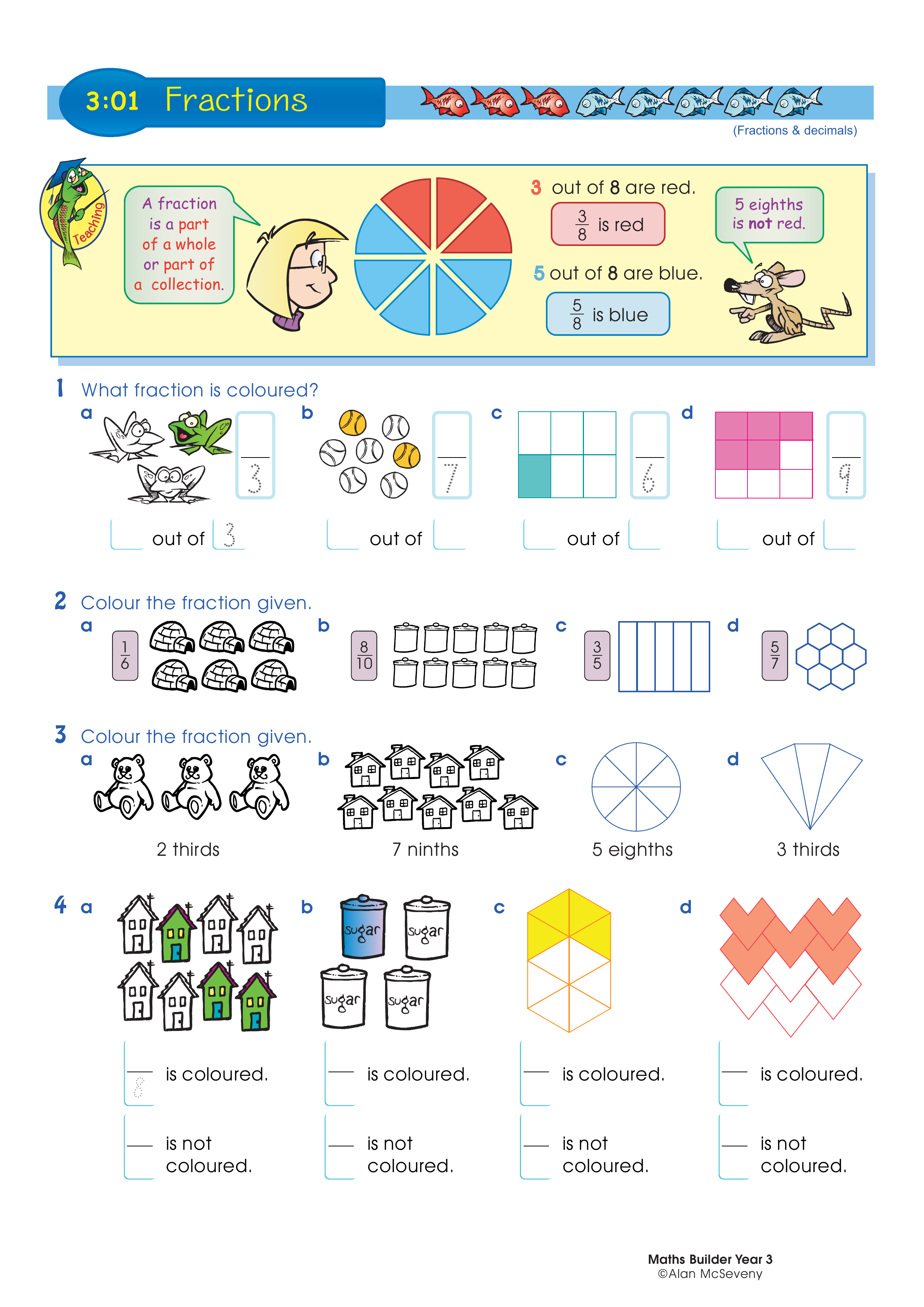 Fractions — worksheet preview