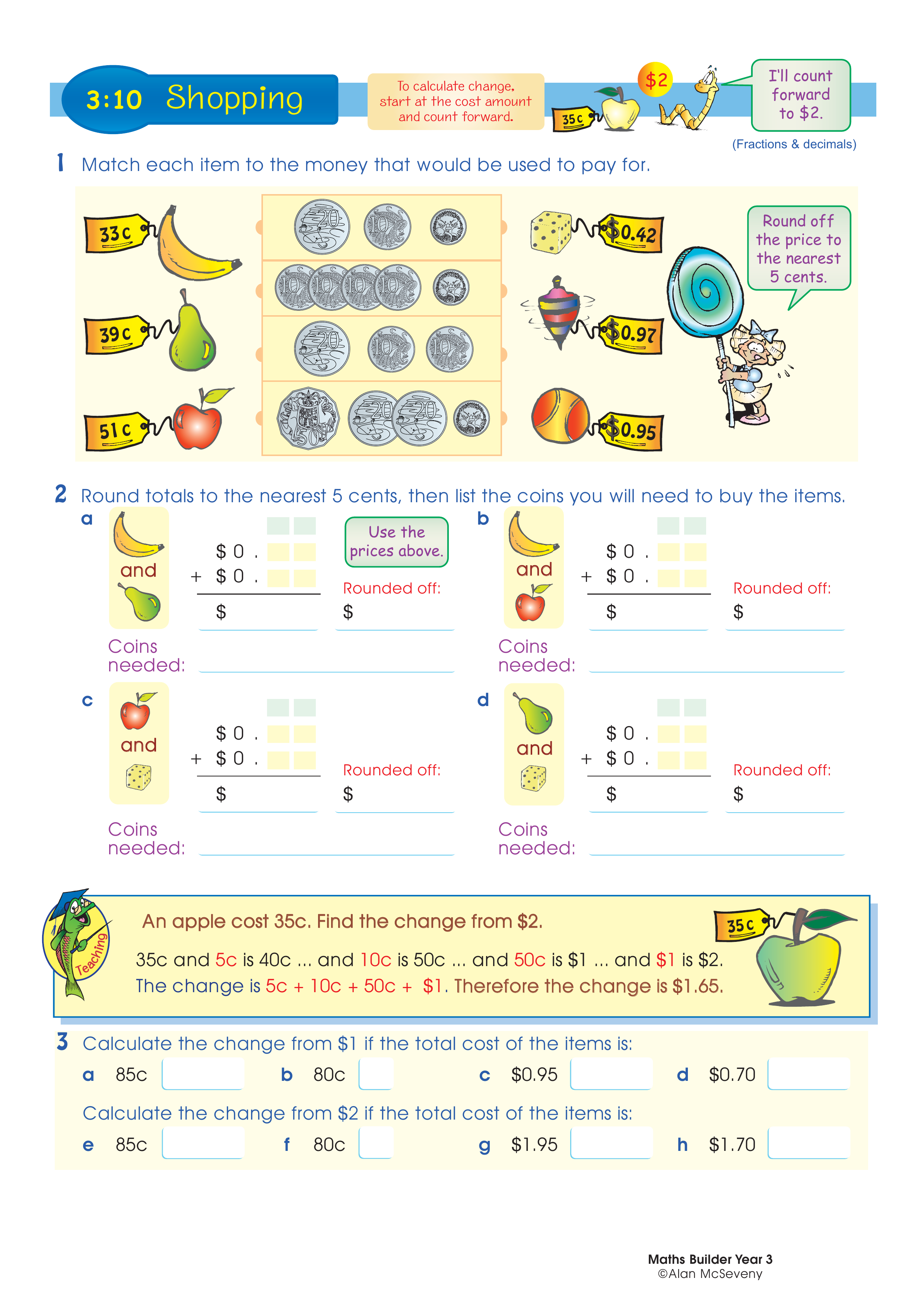 Shopping — worksheet preview