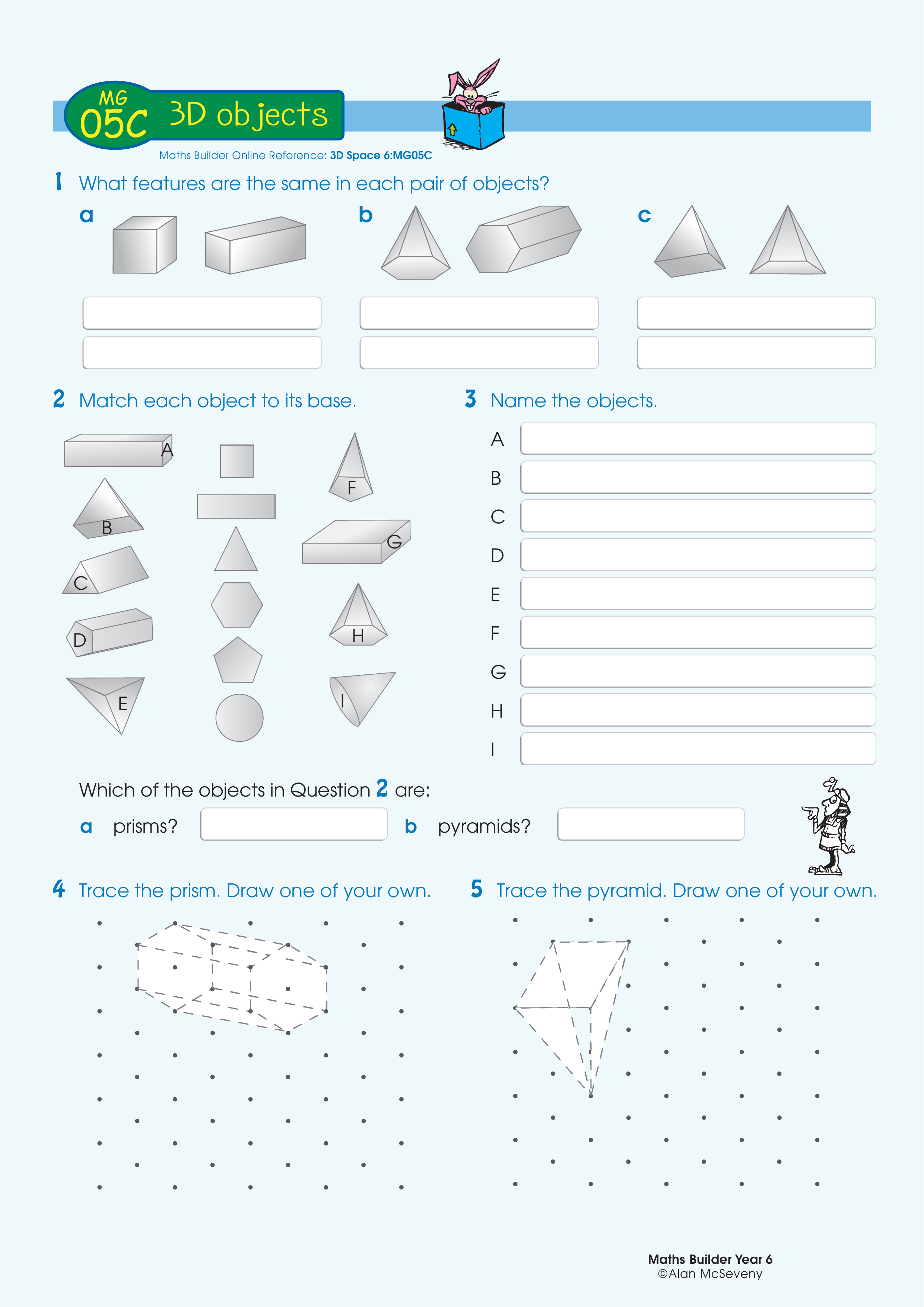 3D objects — worksheet preview