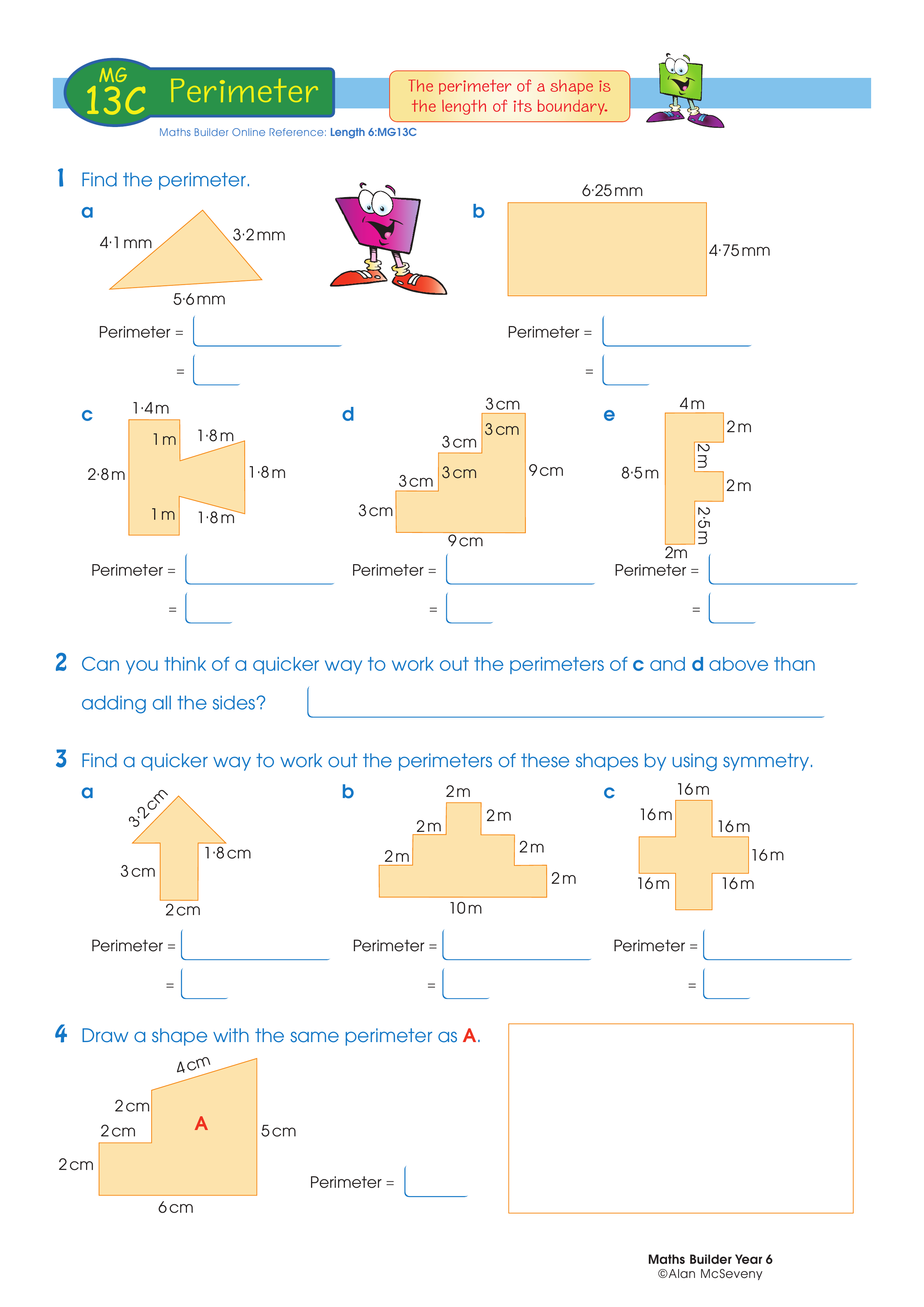 Perimeter — worksheet preview