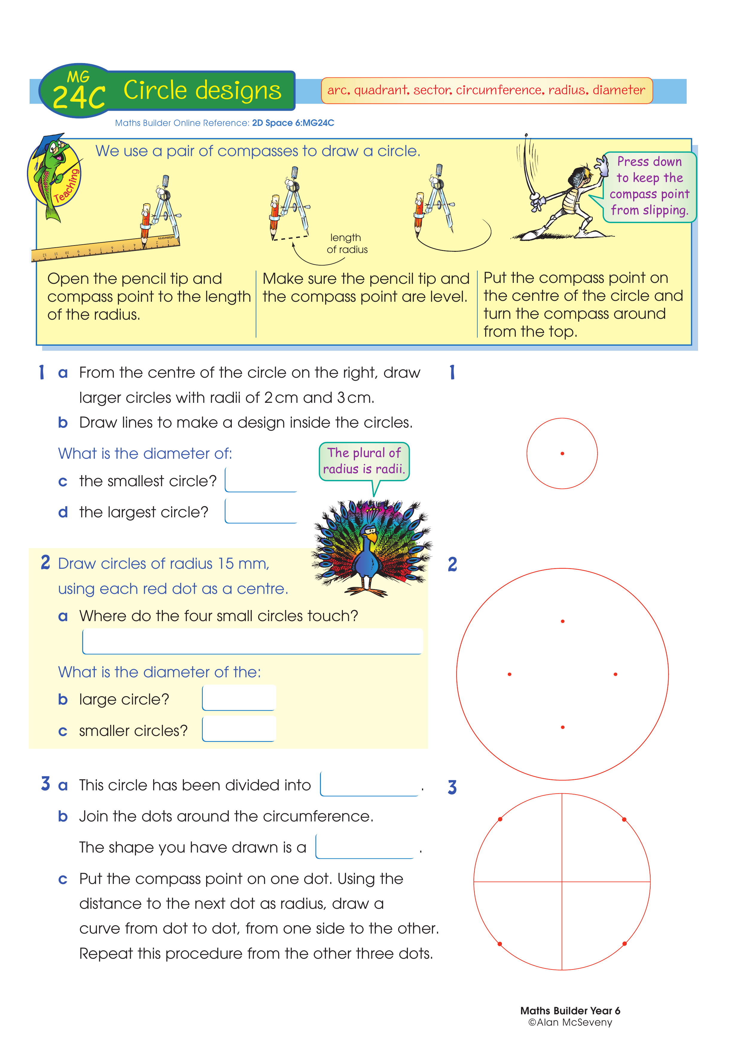 Circle designs — worksheet preview