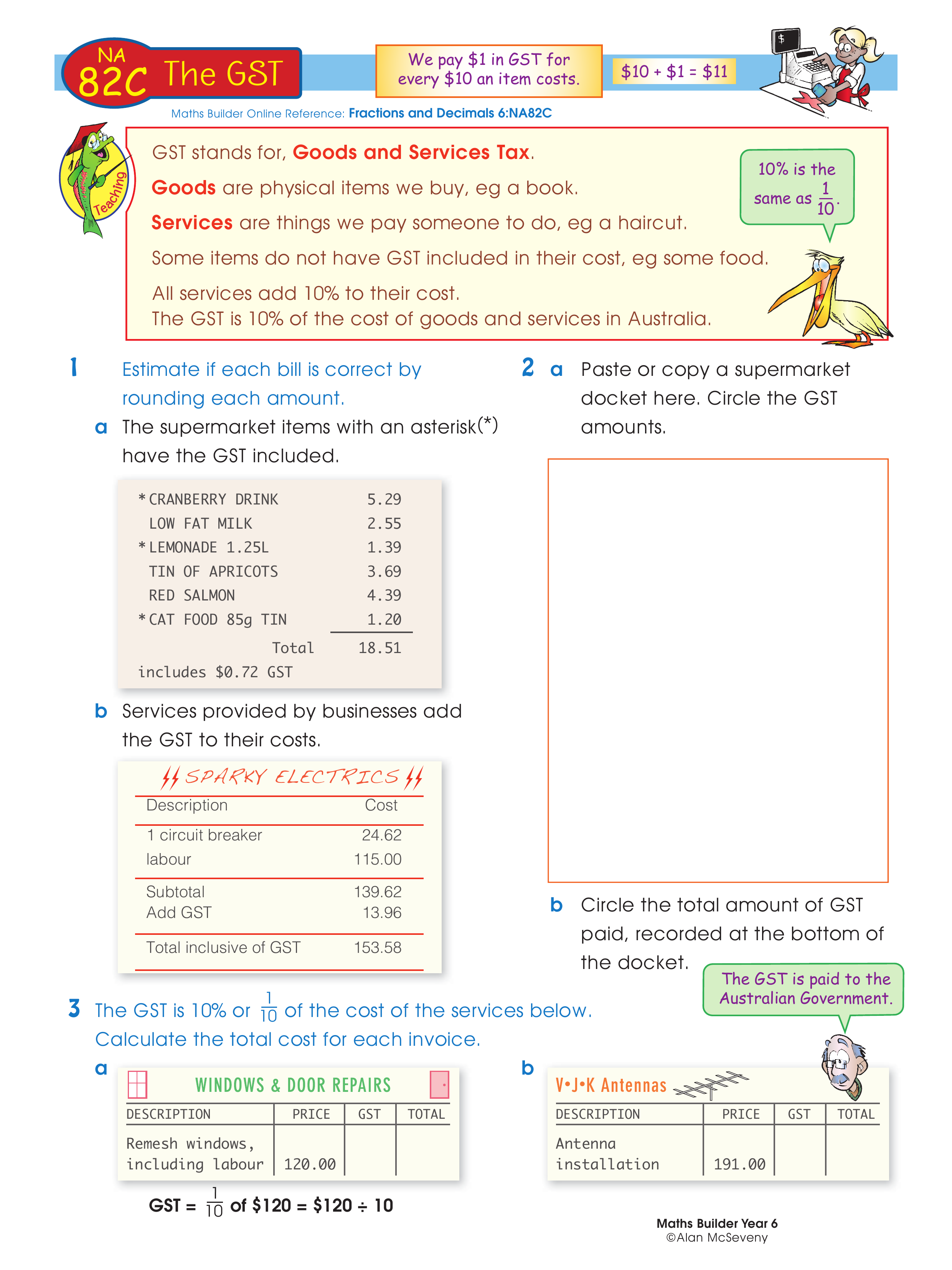 The GST — worksheet preview