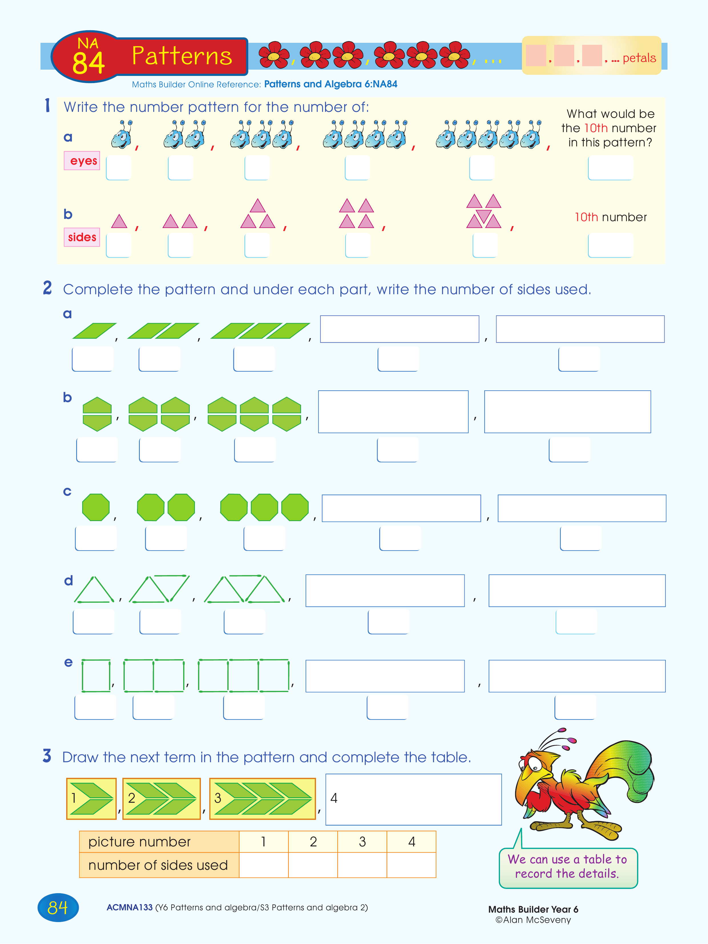 Patterns — worksheet preview