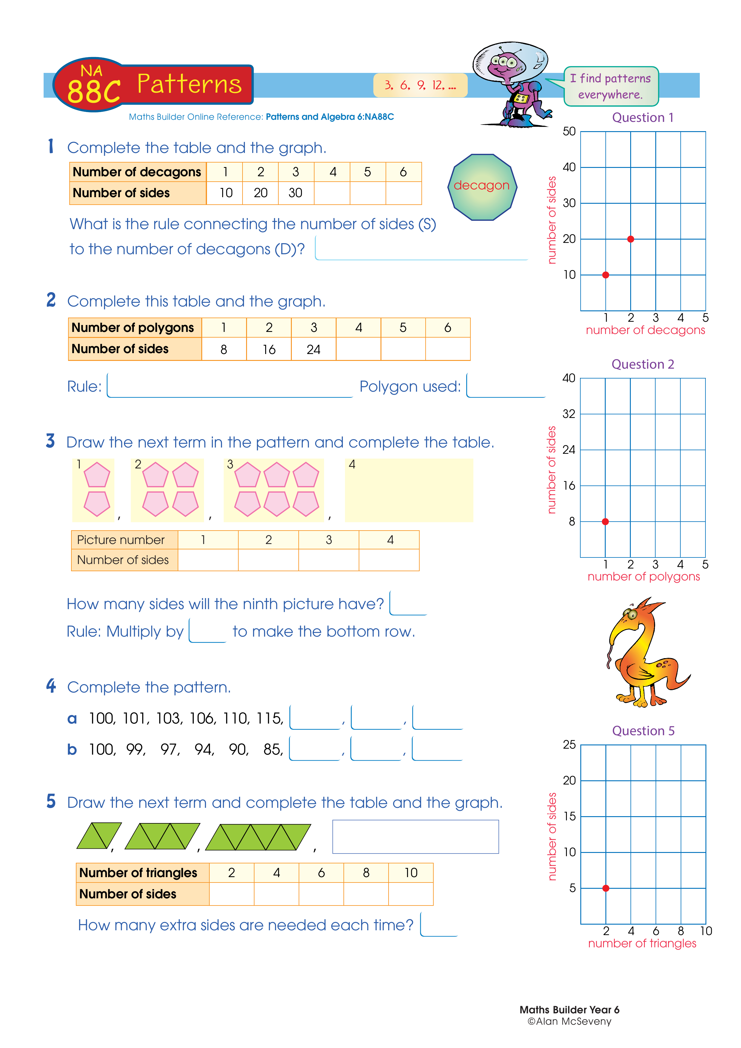 Patterns — worksheet preview