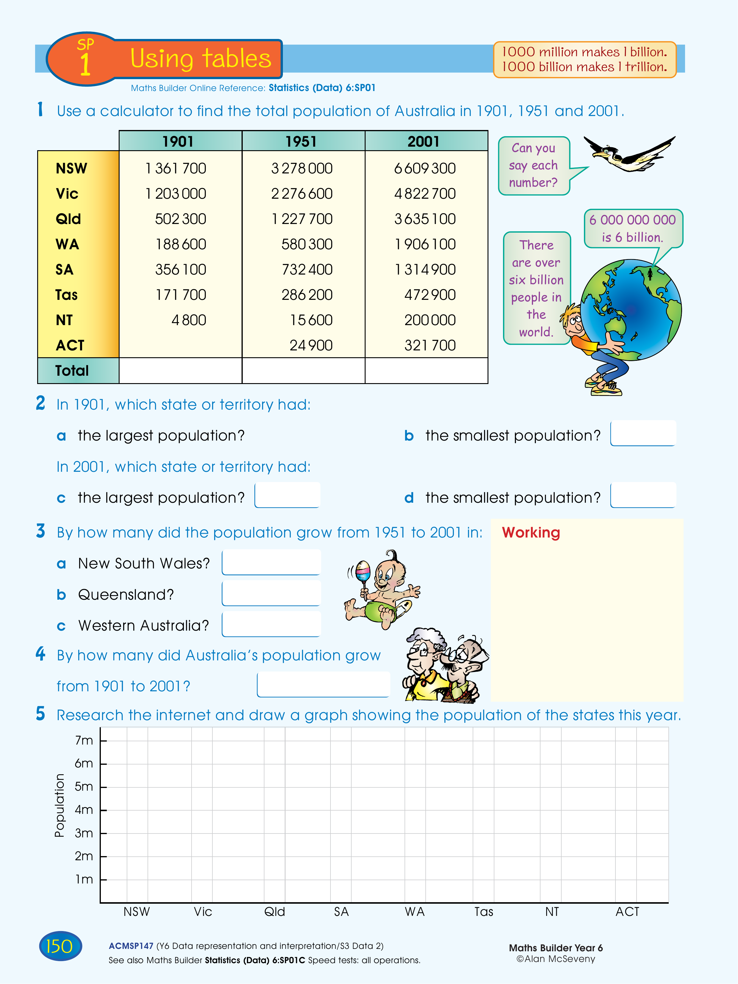Using tables — worksheet preview