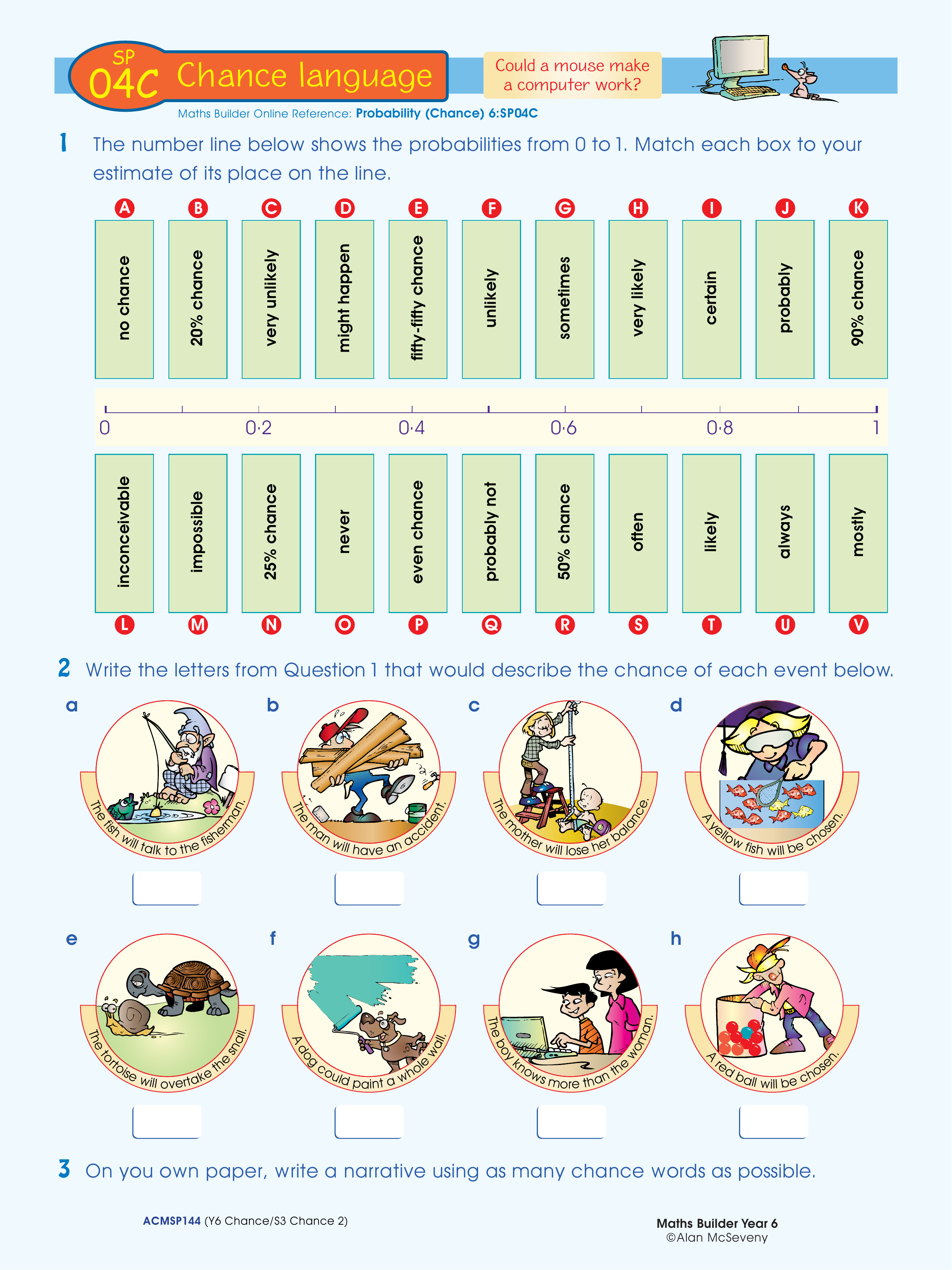 Chance language — worksheet preview