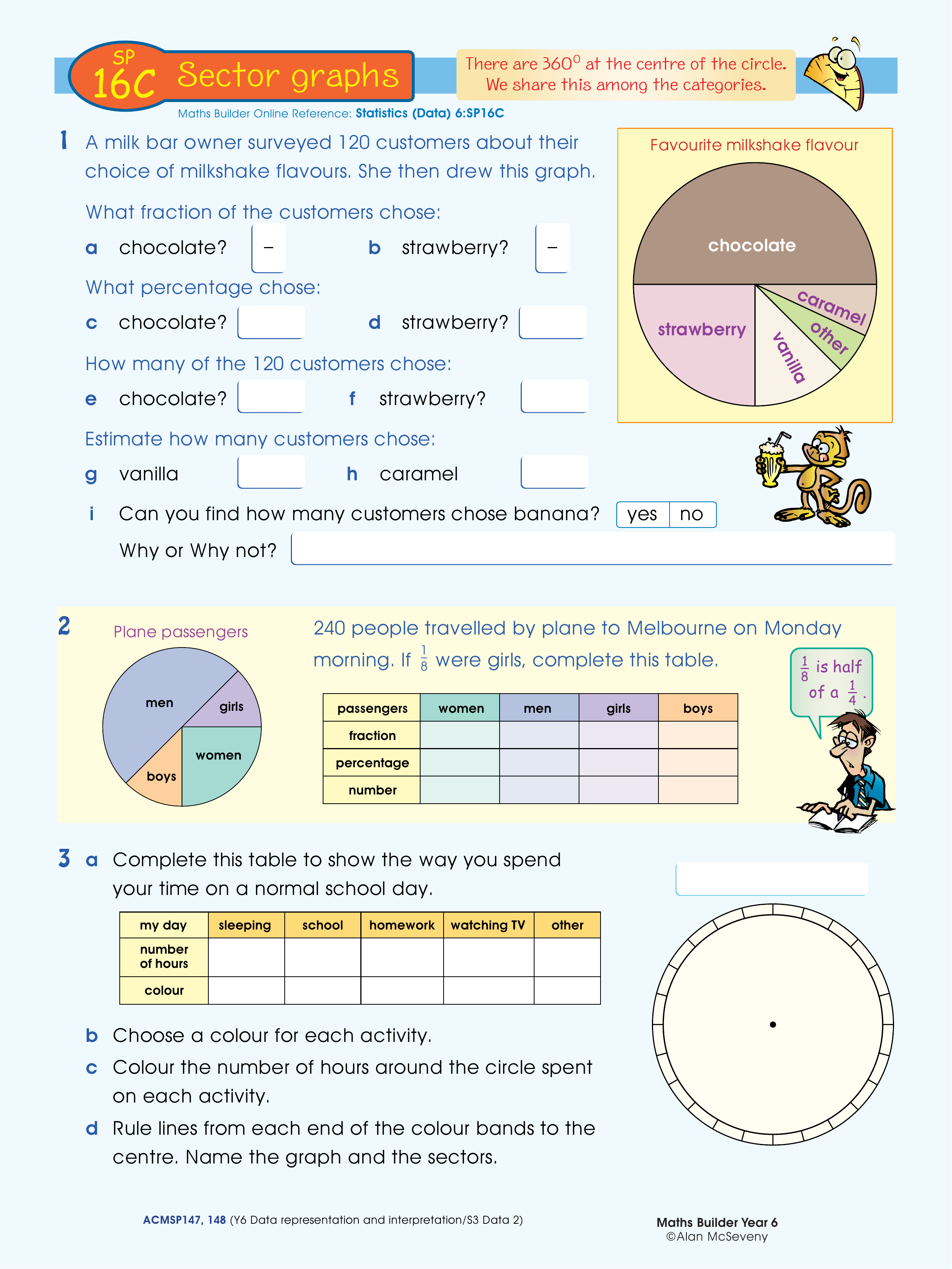Sector graphs — worksheet preview