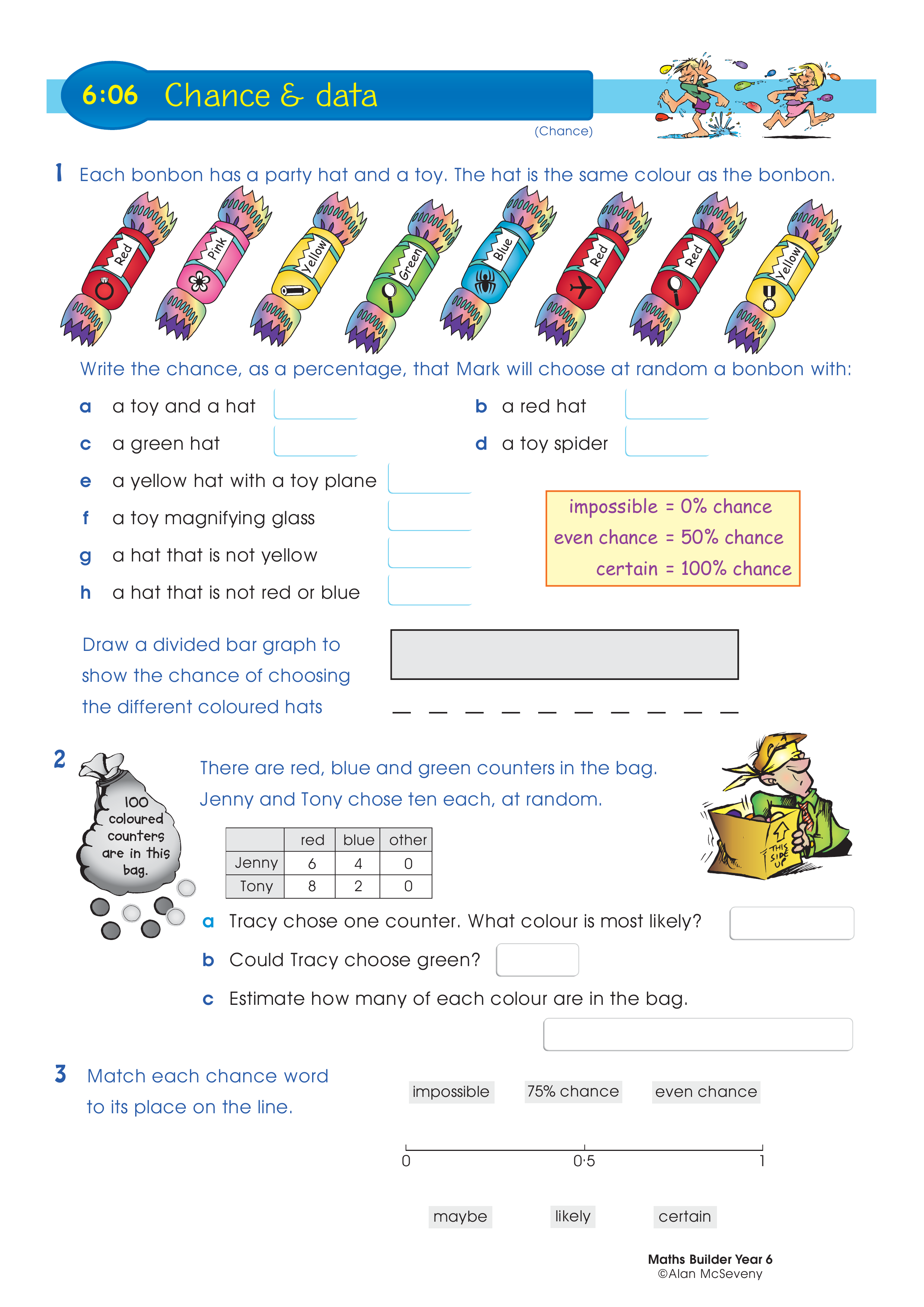 Chance & data — worksheet preview