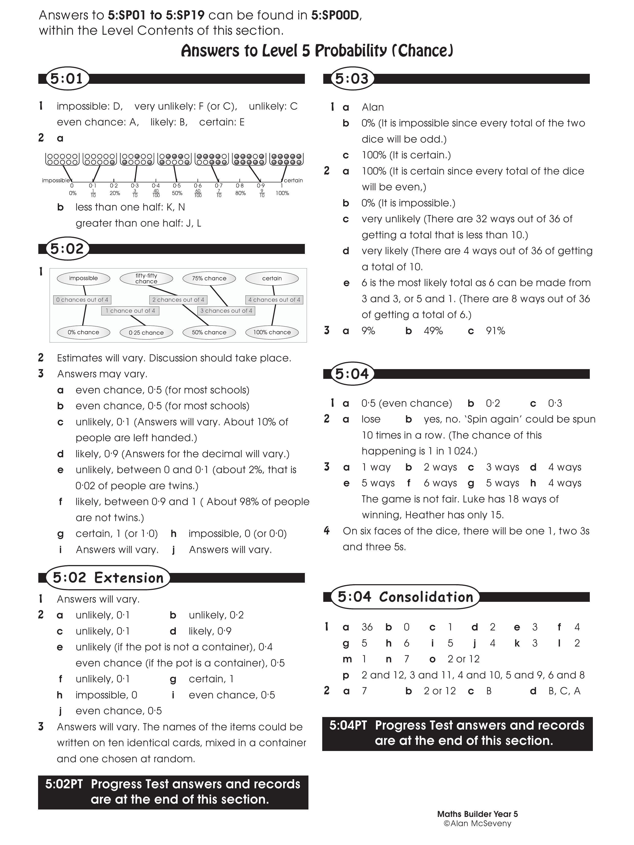 Answers — worksheet preview