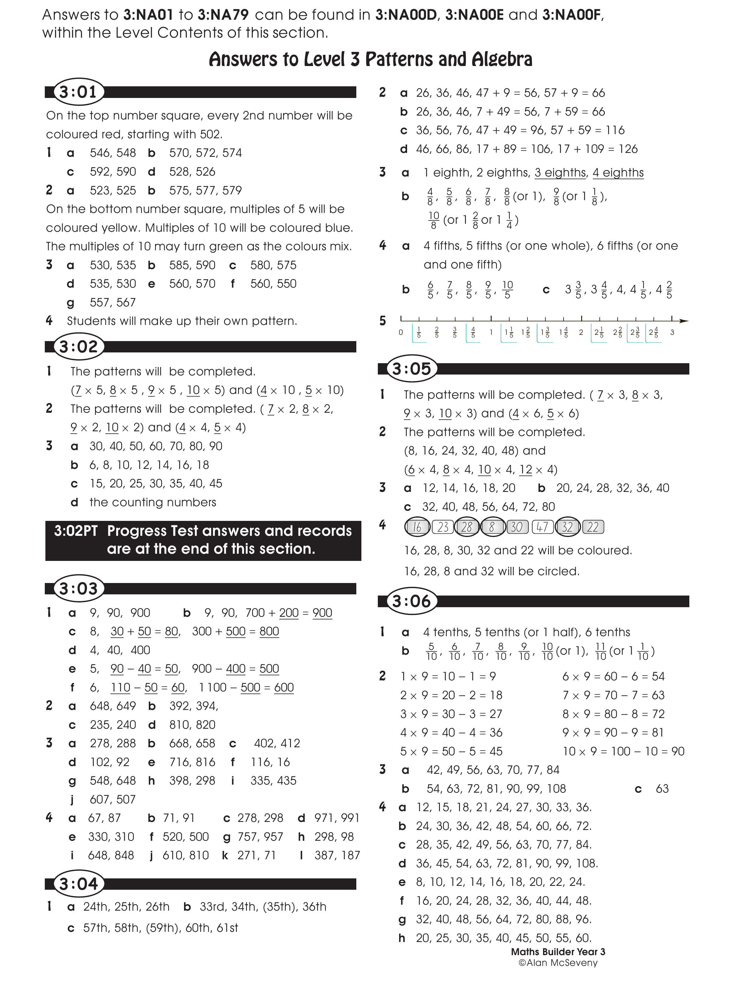 Answers — worksheet preview