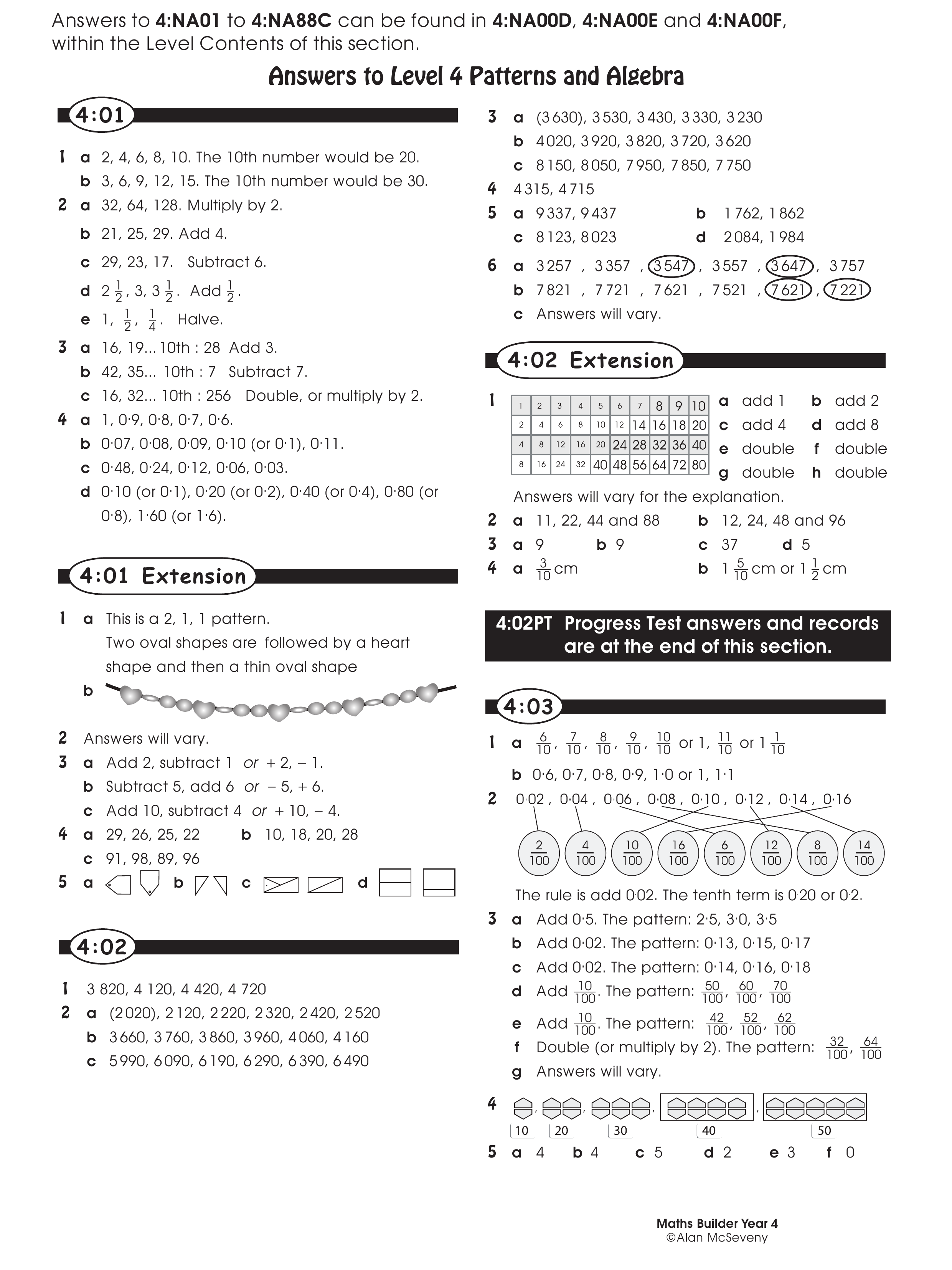 Answers — worksheet preview