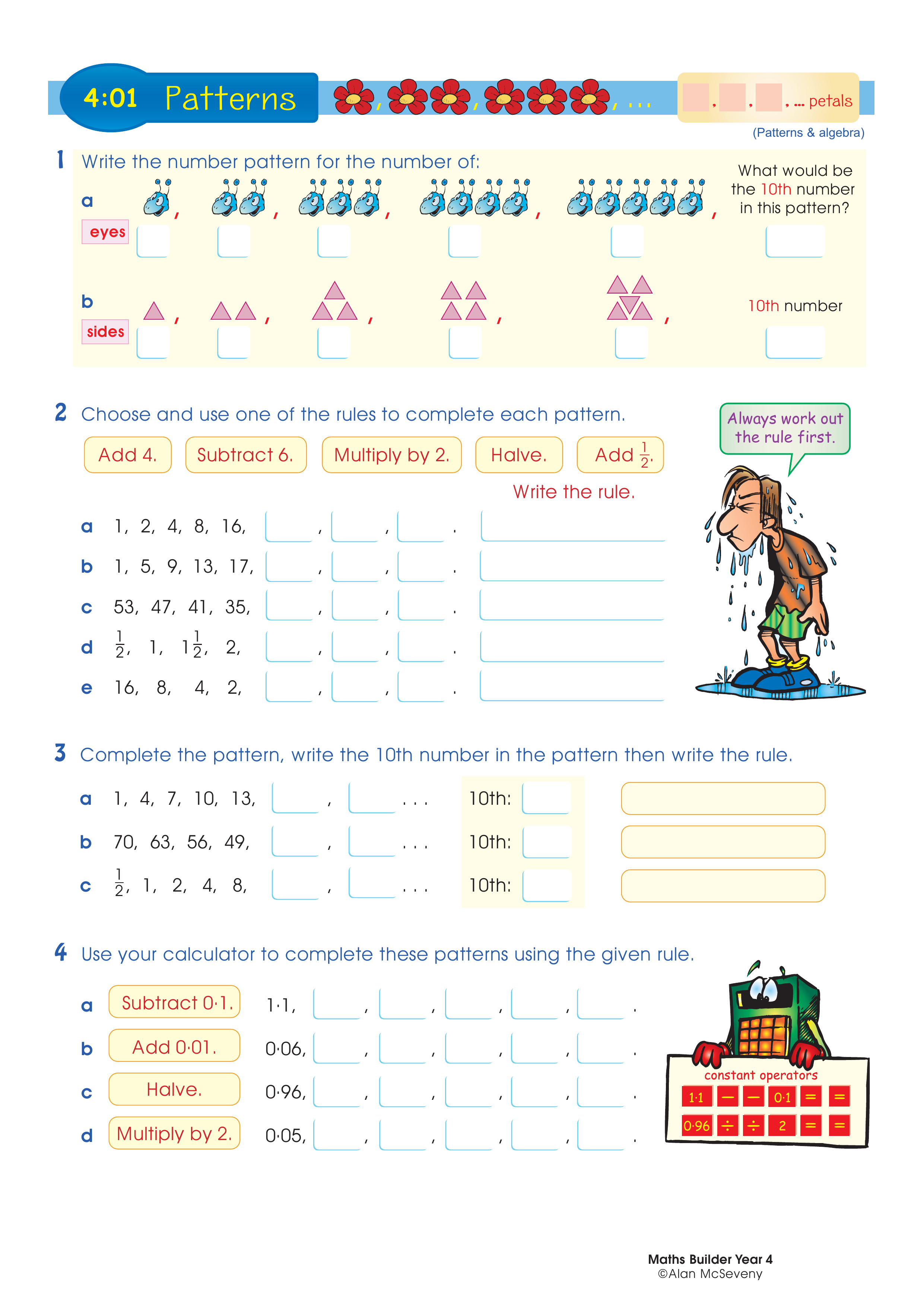 Patterns — worksheet preview