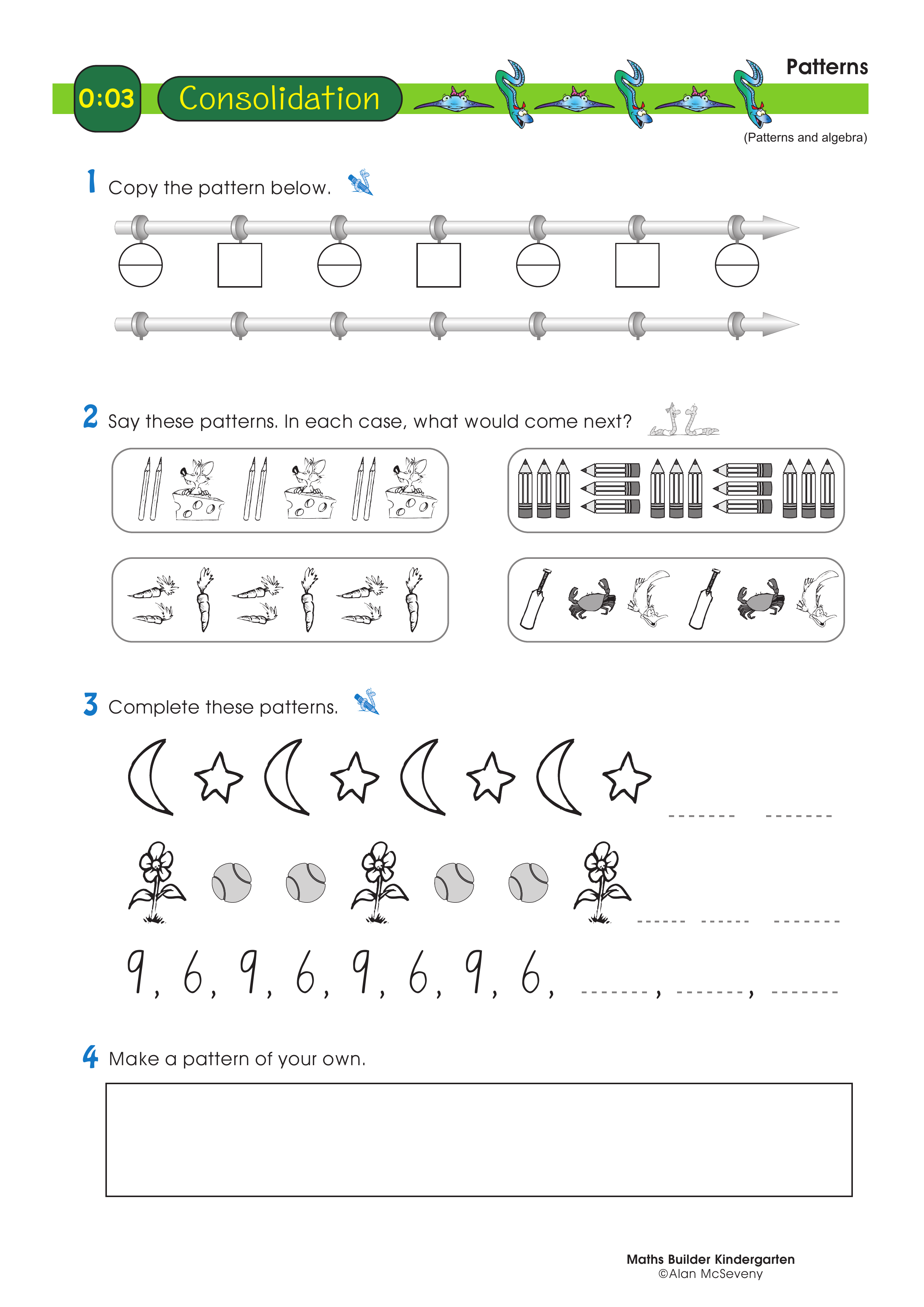 Patterns — worksheet preview
