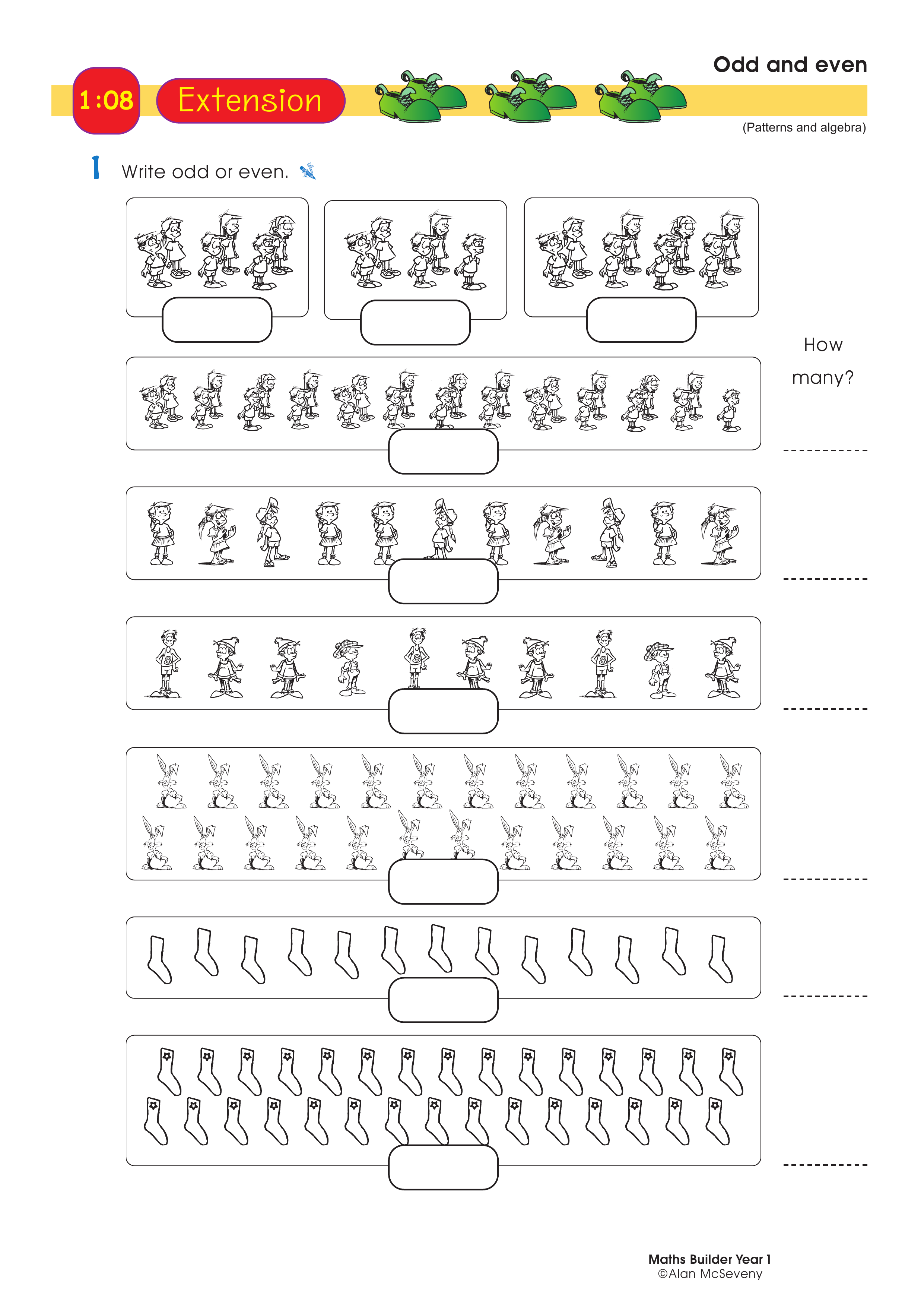 Odd and even — worksheet preview