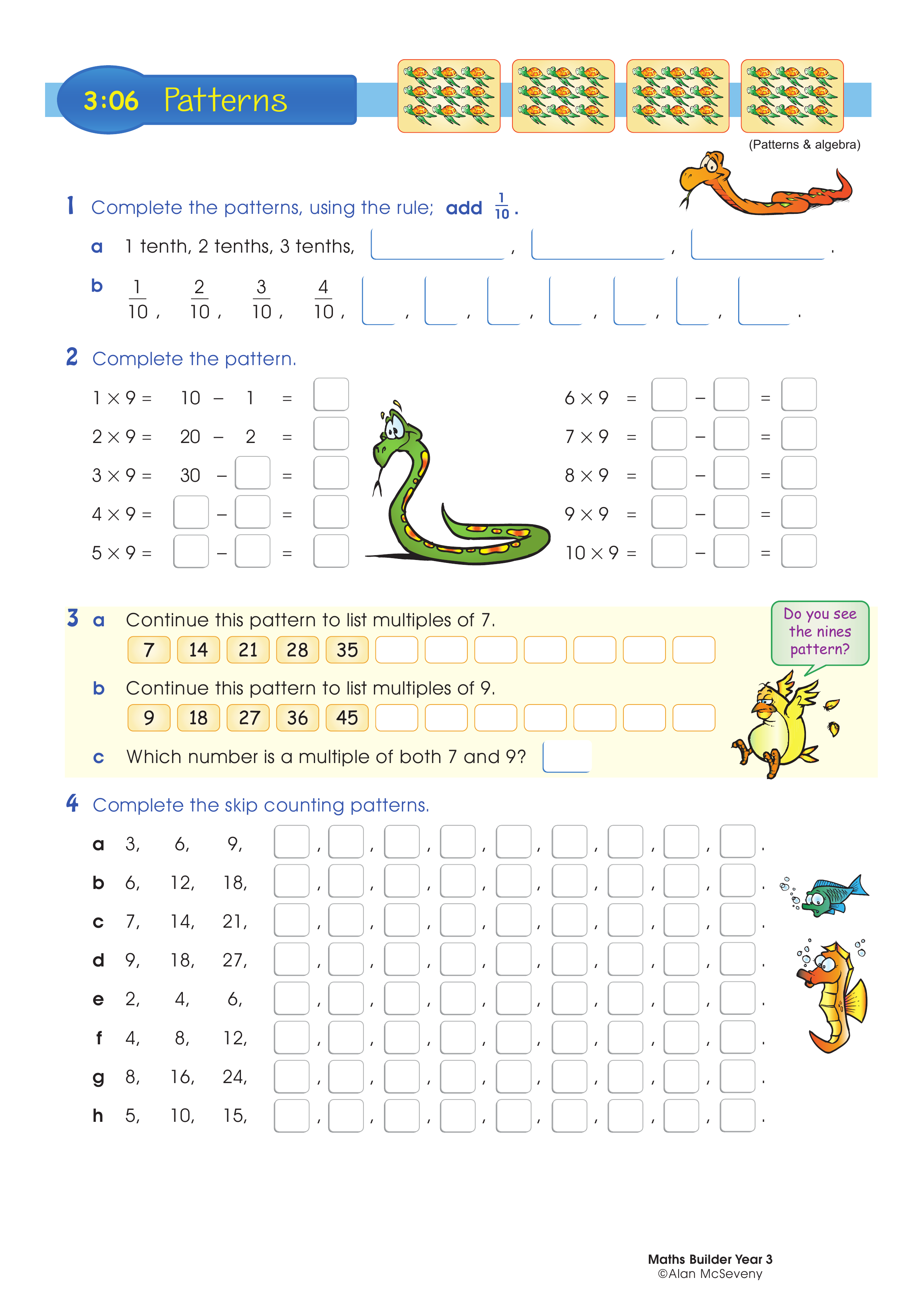 Patterns — worksheet preview