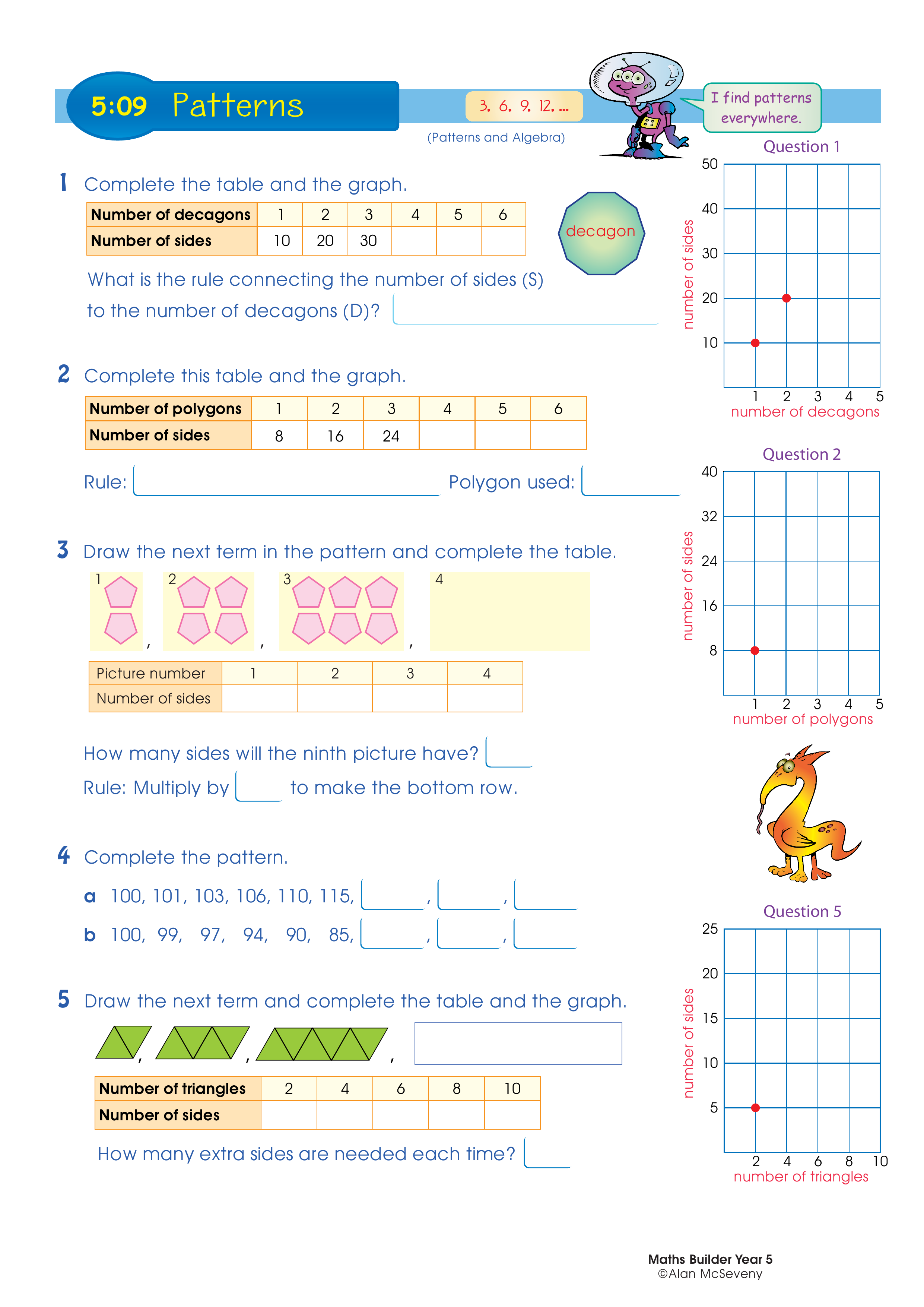 Patterns — worksheet preview