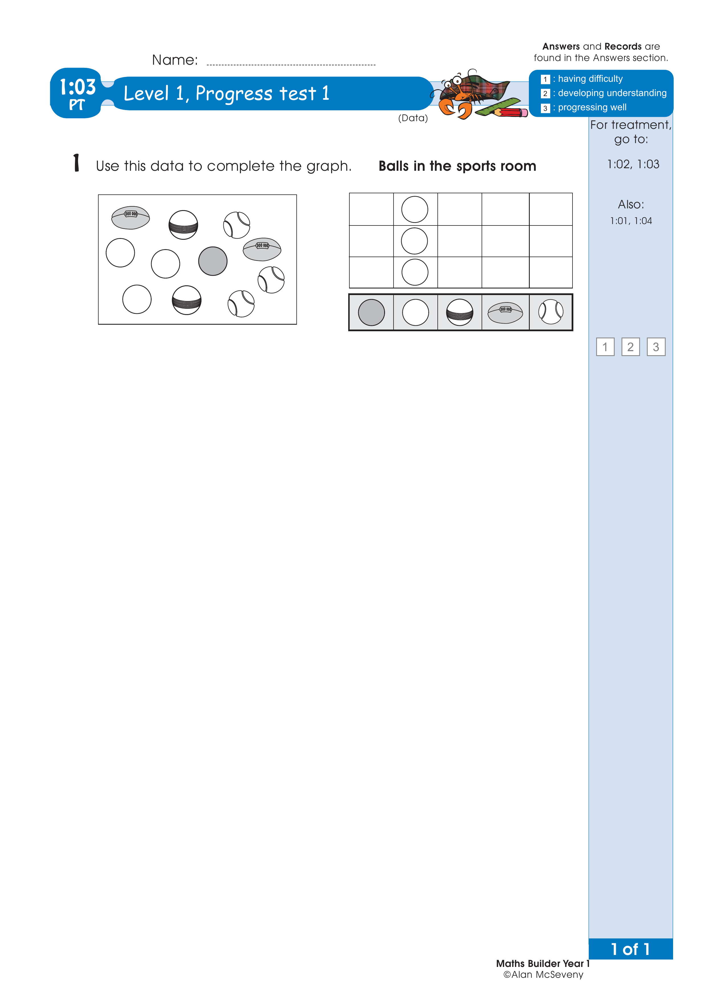 Progress test — worksheet preview