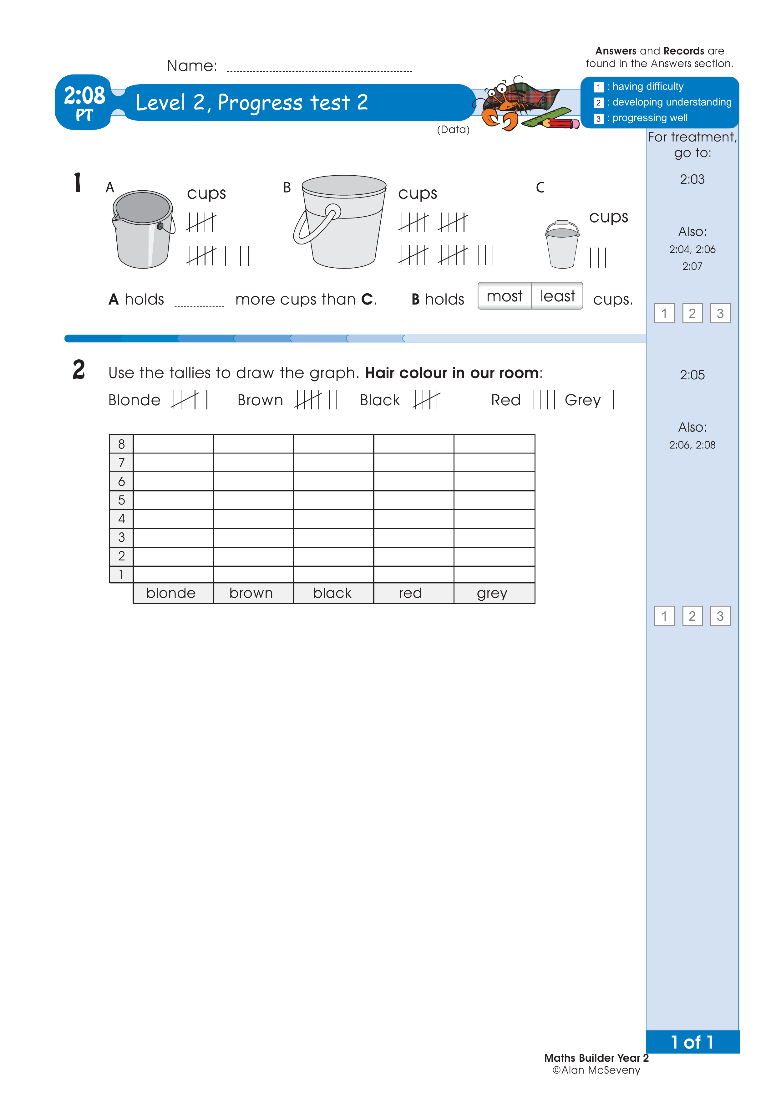 Progress test — worksheet preview
