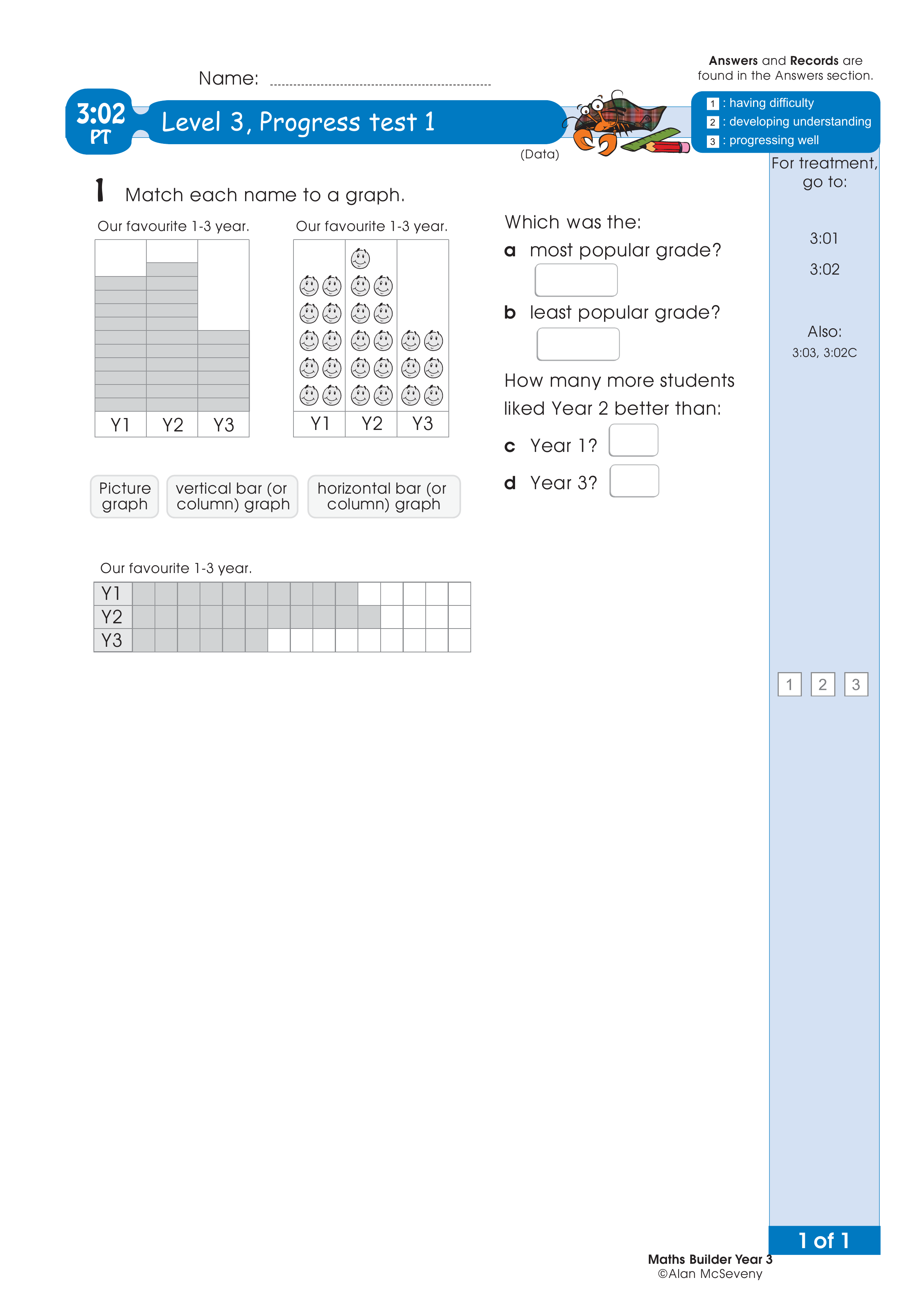 Progress test — worksheet preview